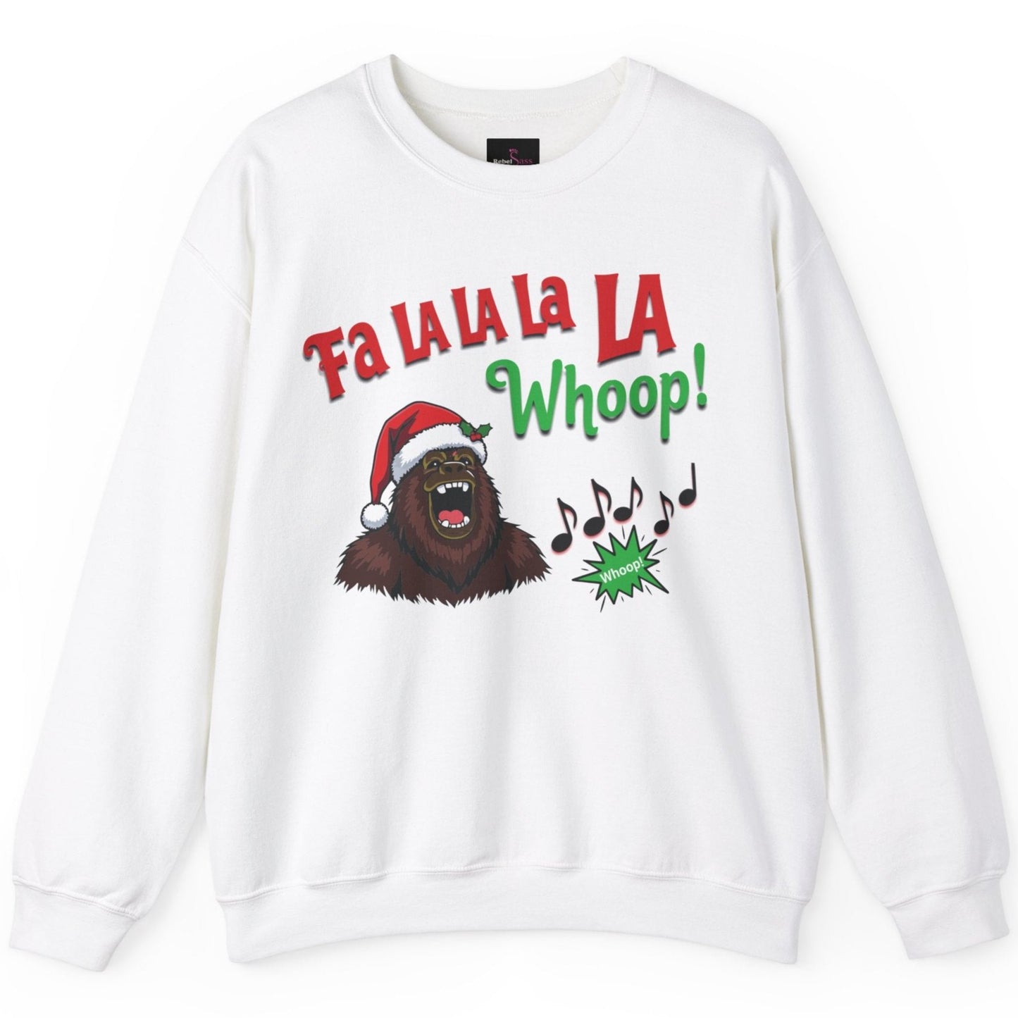 Fa La La La La Whoop - Funny Bigfoot Christmas Sweatshirt - Unisex Heavy Blend™ Crewneck Sweatshirt