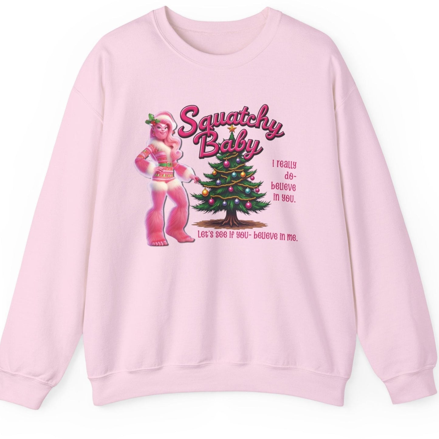 Squatchy Baby - Bigfoot Christmas Sweatshirt - Unisex Crewneck Sweatshirt