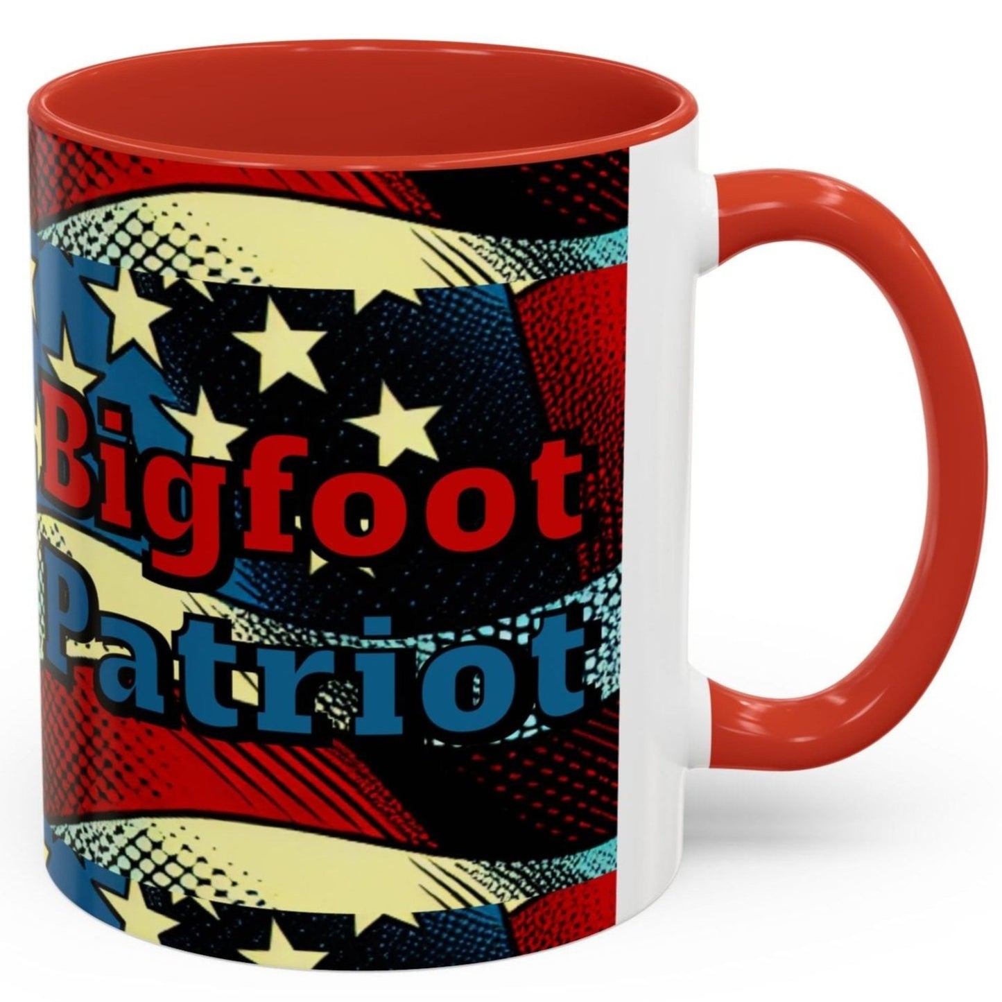 Bigfoot Patriot - Design - Accent Coffee Mug, 11oz