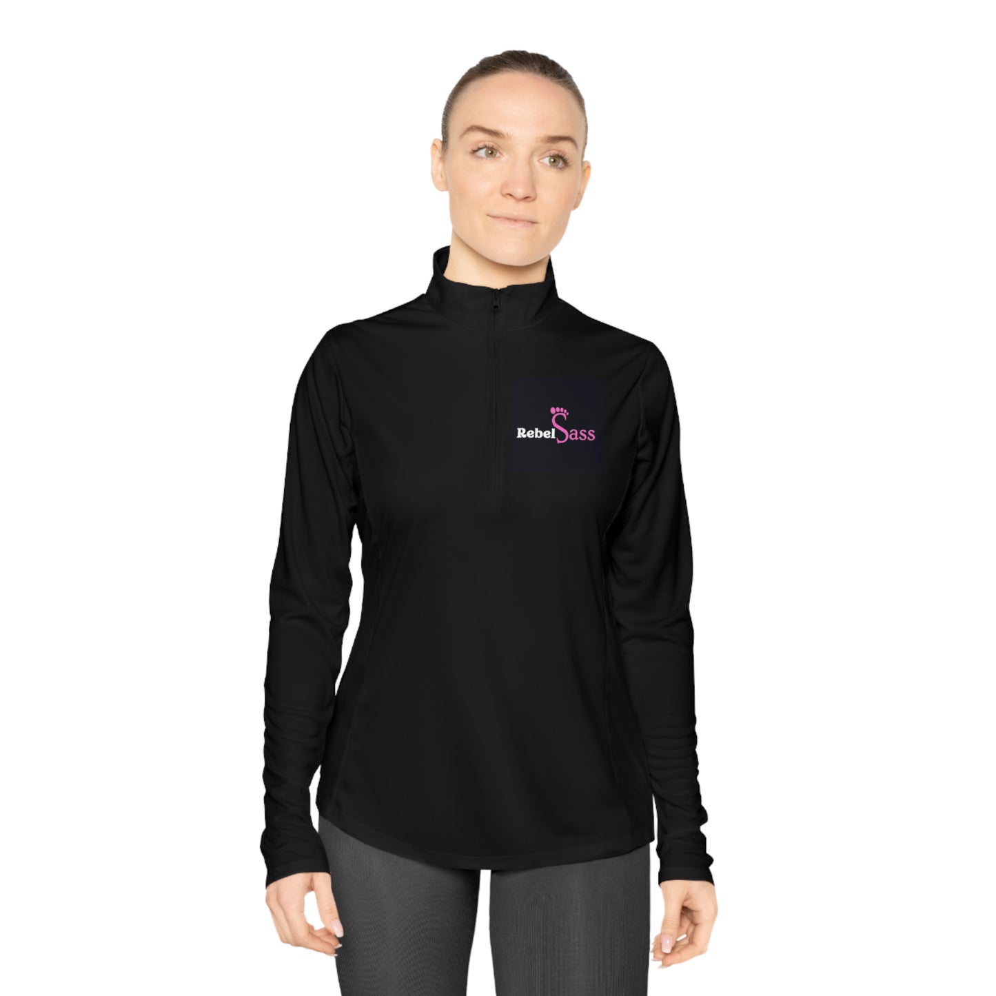 Bigfoot Mama Ladies Quarter-Zip Pullover