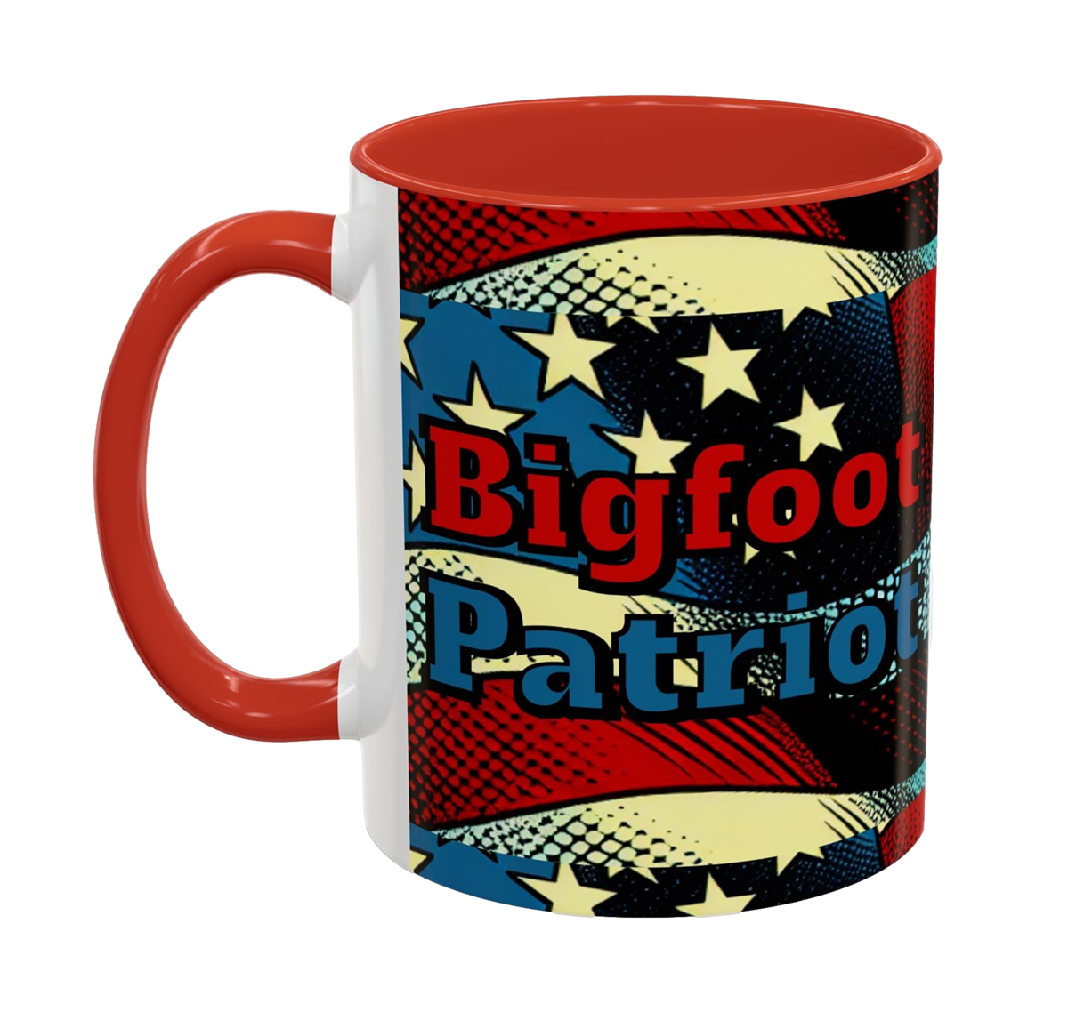 Bigfoot Patriot - Design - Accent Coffee Mug, 11oz