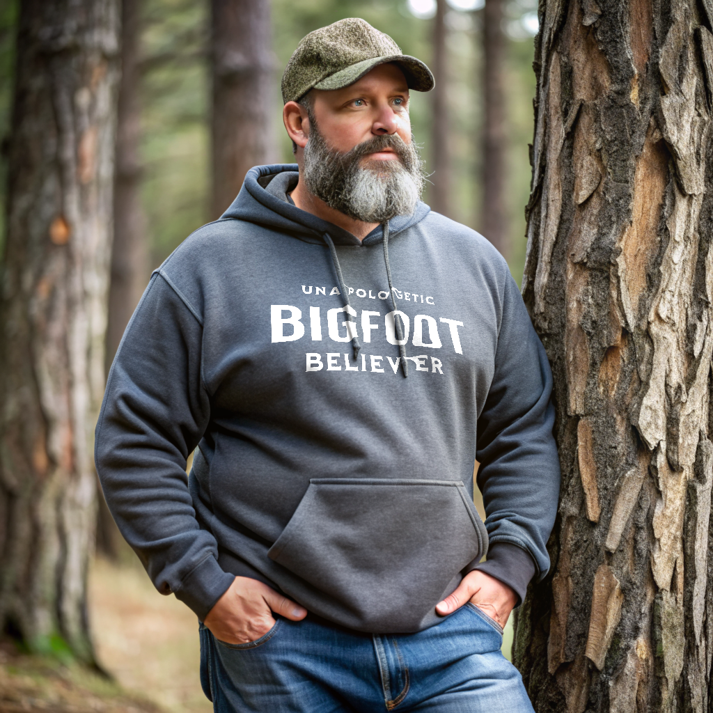 Unapologetic Bigfoot Believer Design - Men's NUBLEND® Hooded Sweatshirt - Rebel Sass Bigfoot Shop