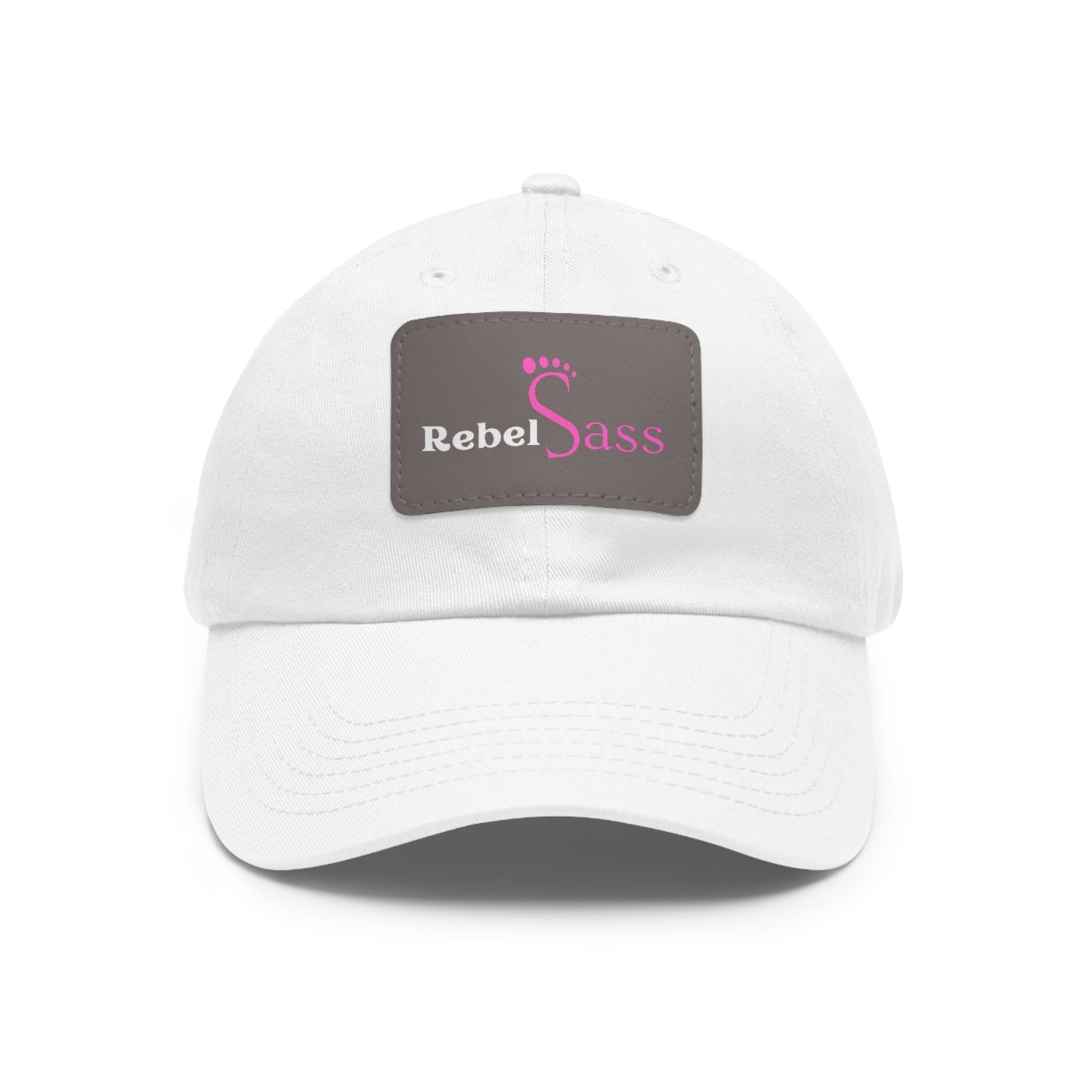 Dad Hat with Leather Patch (Rectangle)- Rebel Sass Logo