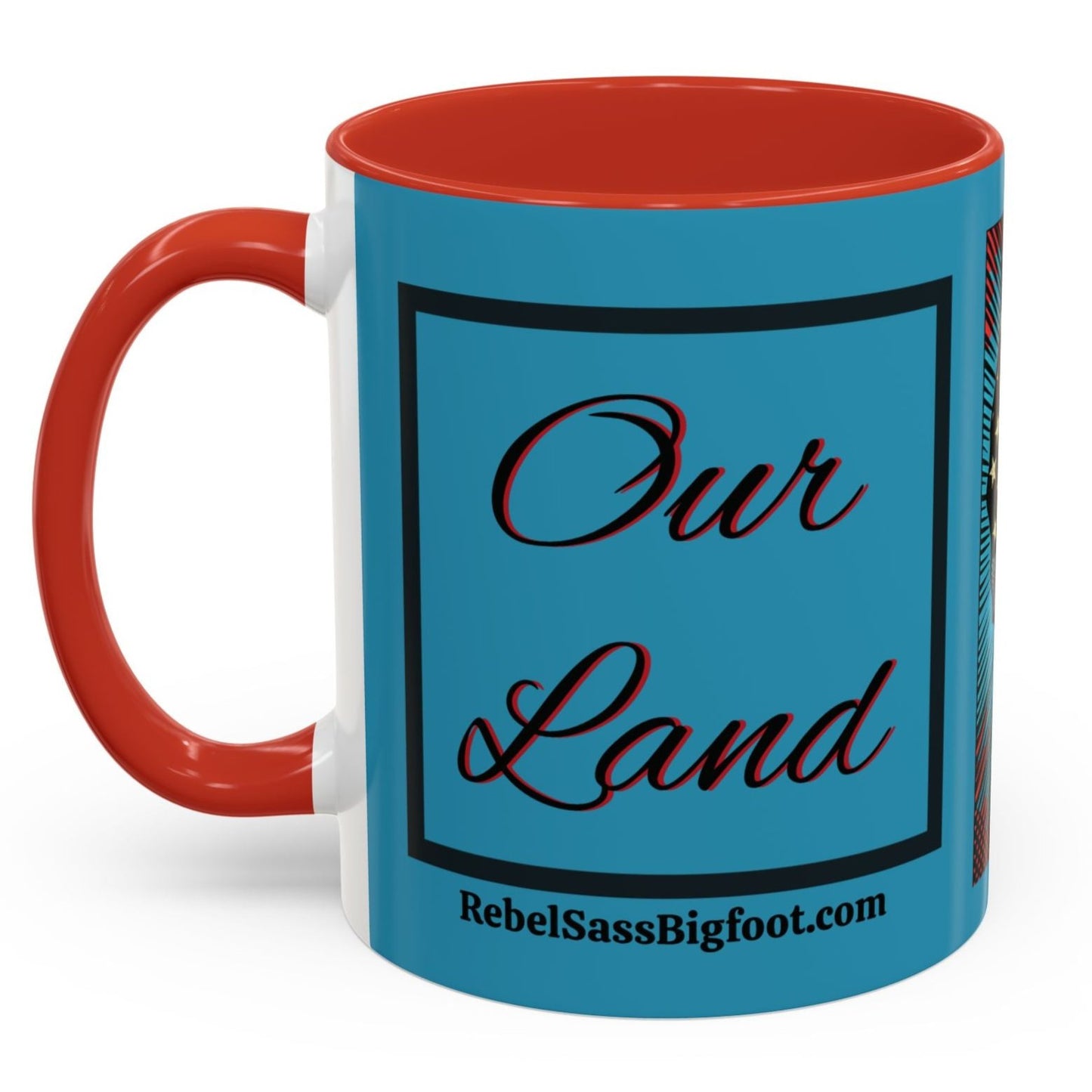 Our Land- Design - Patriotic Bigfoot- Accent Coffee Mug, 11oz