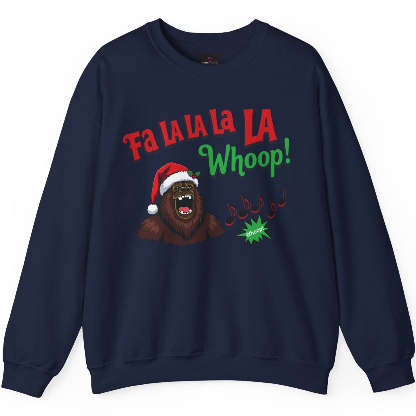 Fa La La La La Whoop - Funny Bigfoot Christmas Sweatshirt - Unisex Heavy Blend™ Crewneck Sweatshirt