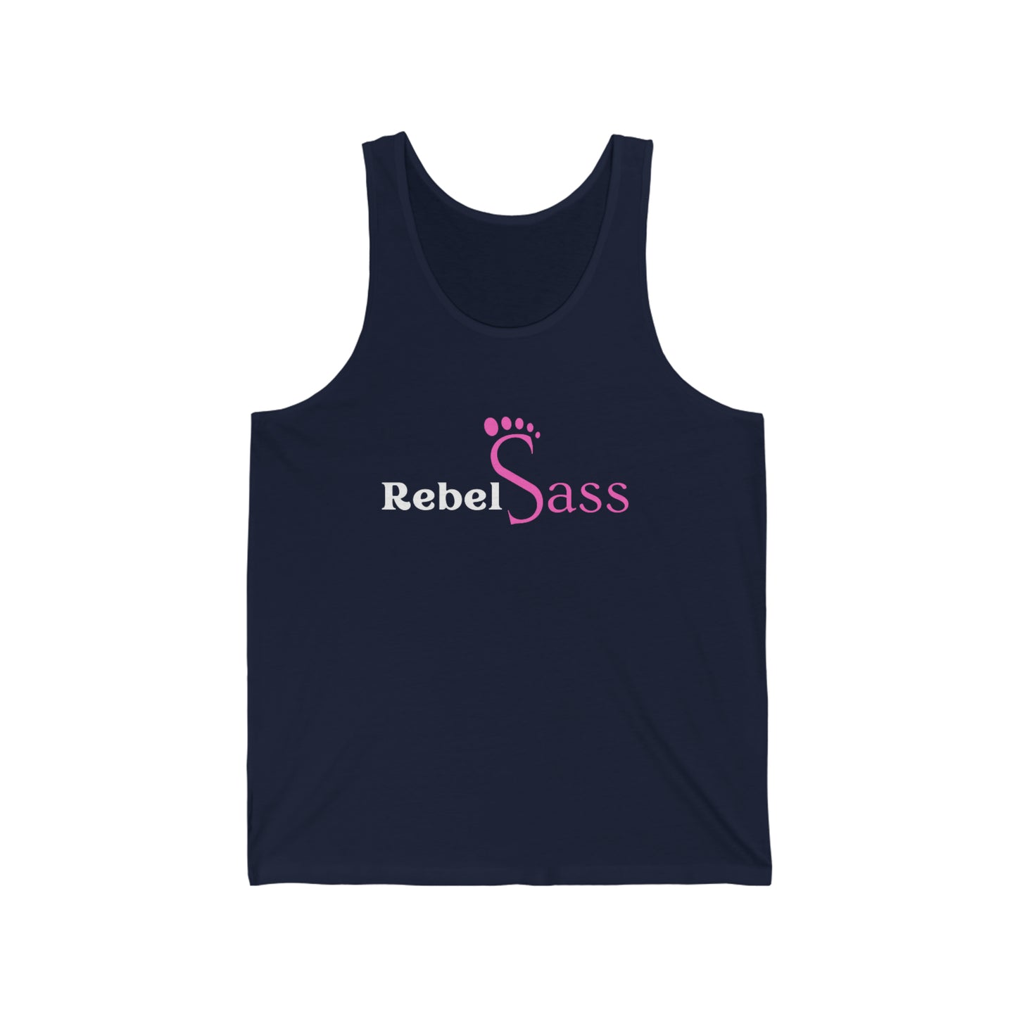 Rebel Sass Logo - Unisex Jersey Tank