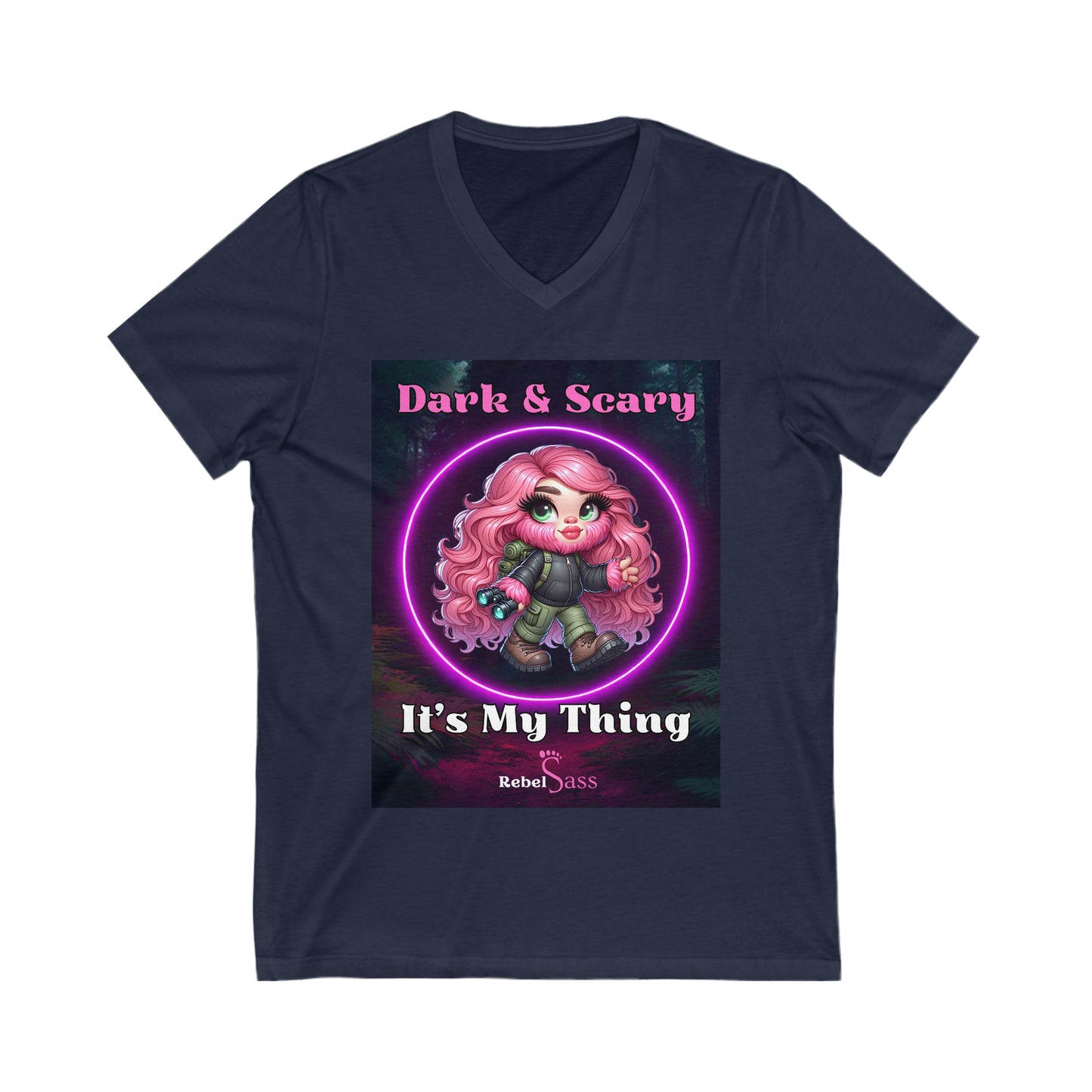 Dark & Scary. It's My Thing- Unisex Jersey Short Sleeve V-Neck Tee