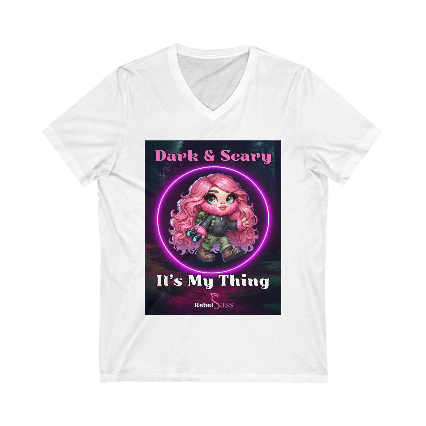 Dark & Scary. It's My Thing- Unisex Jersey Short Sleeve V-Neck Tee