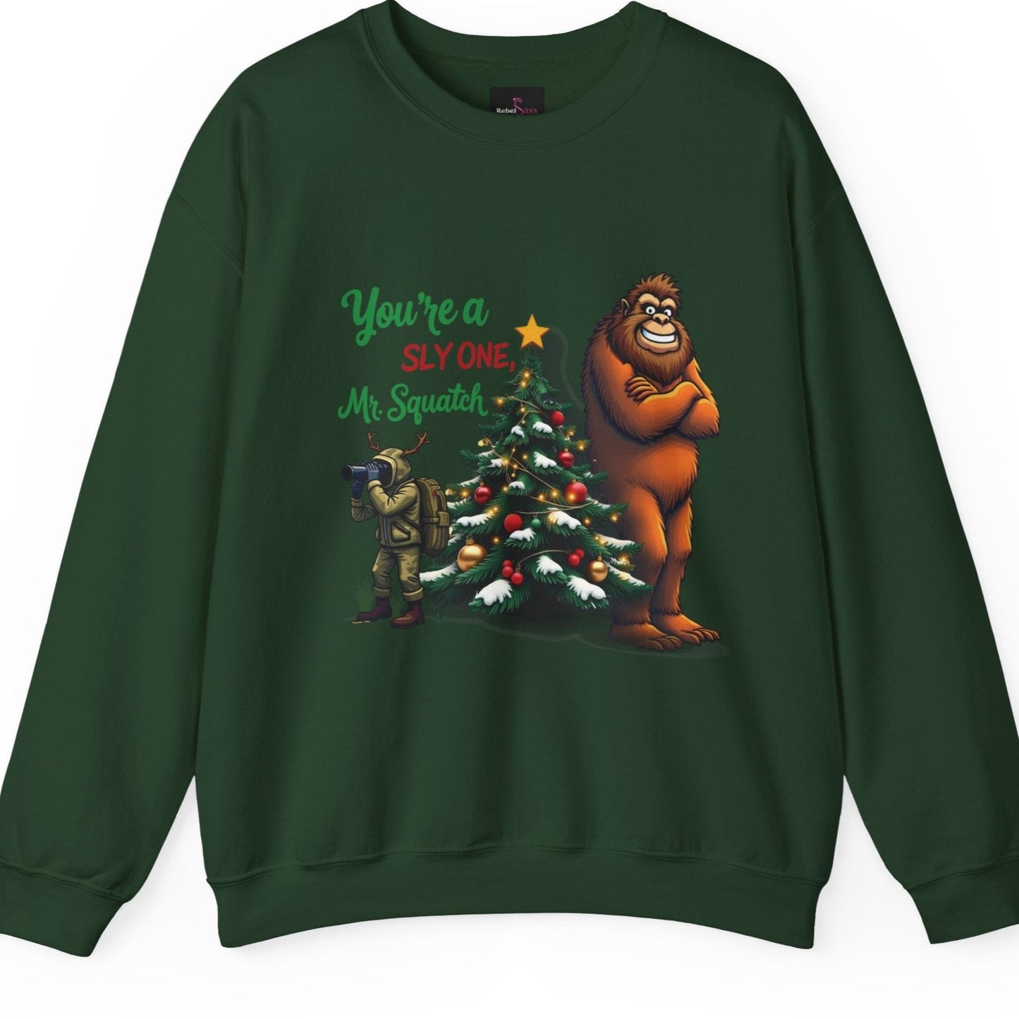 You're A Sly One Mr. Squatch - Funny Bigfoot Christmas Sweatshirt - Unisex Heavy Blend™ Crewneck Sweatshirt