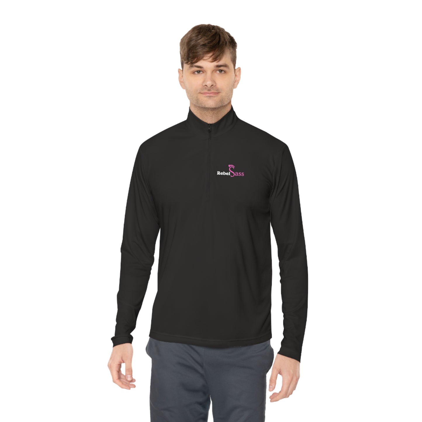 Rebel Sass Logo- 1/4 Zip Sweatshirt -  Official Insider Gear