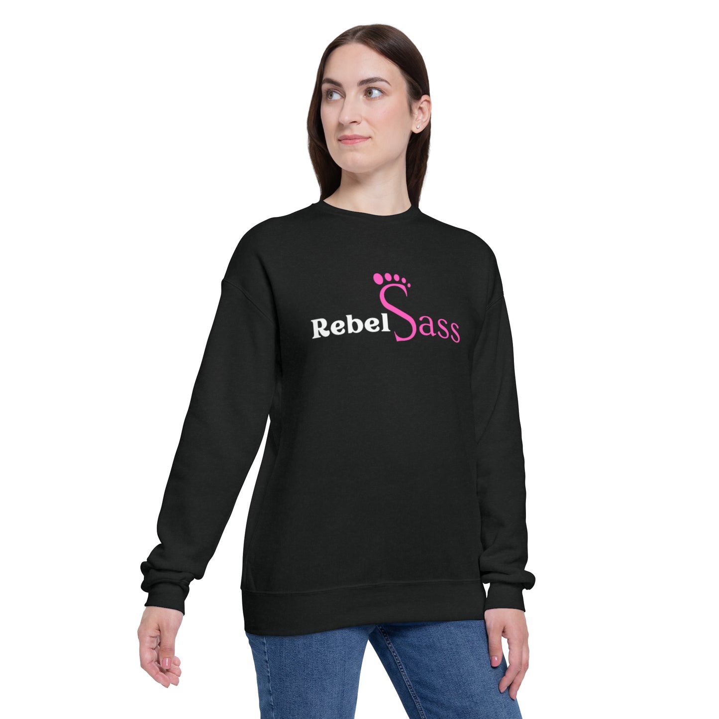 Rebel Sass Logo - Unisex Drop Shoulder Sweatshirt