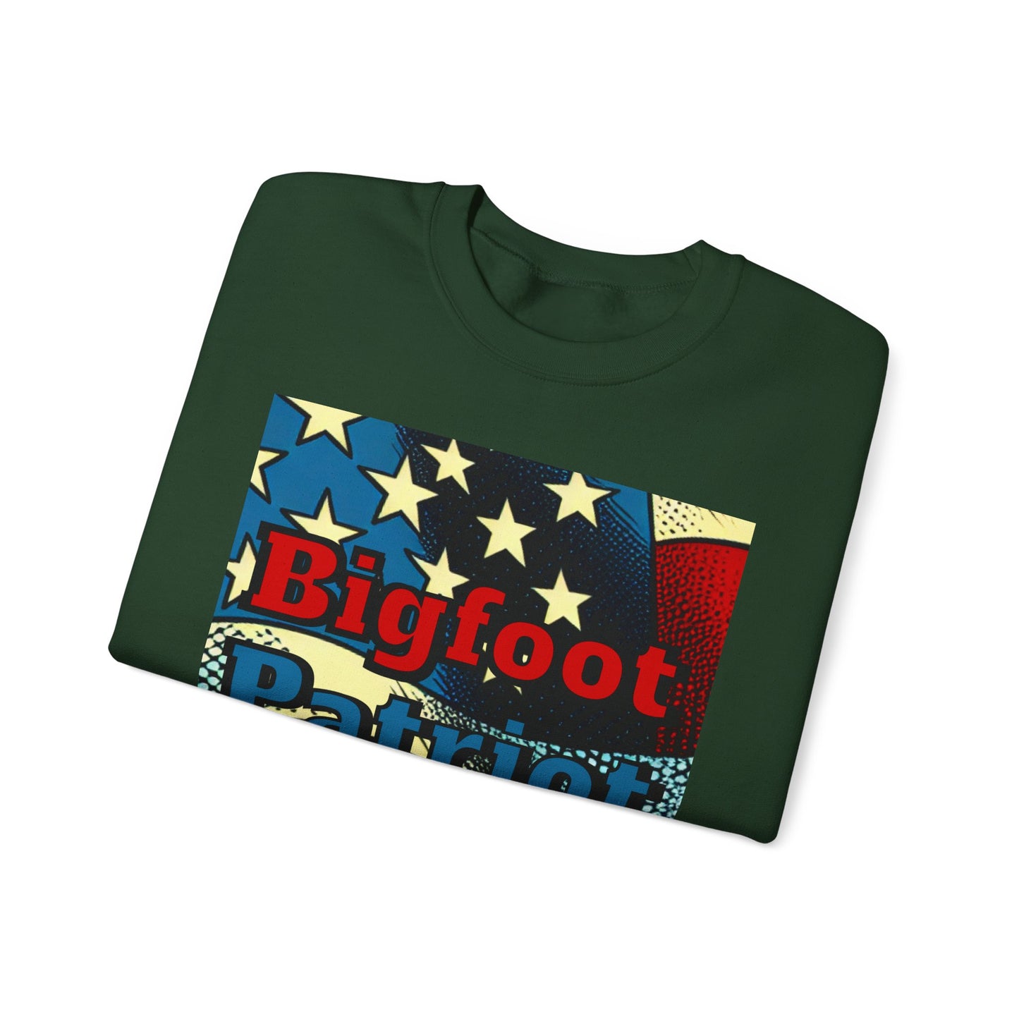 Bigfoot Patriot - Design - Unisex Garment-Dyed Sweatshirt - Rebel Sass Bigfoot Shop