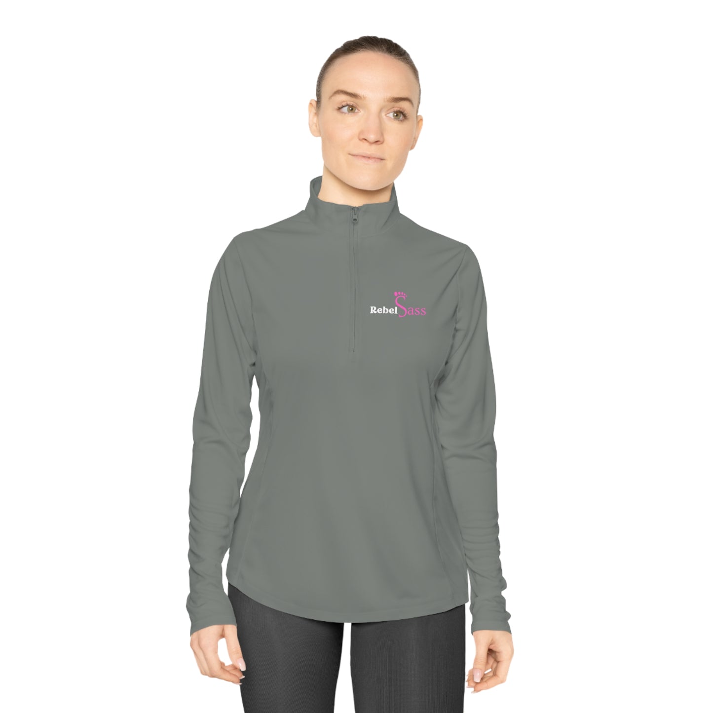 Bigfoot Mama Ladies Quarter-Zip Pullover