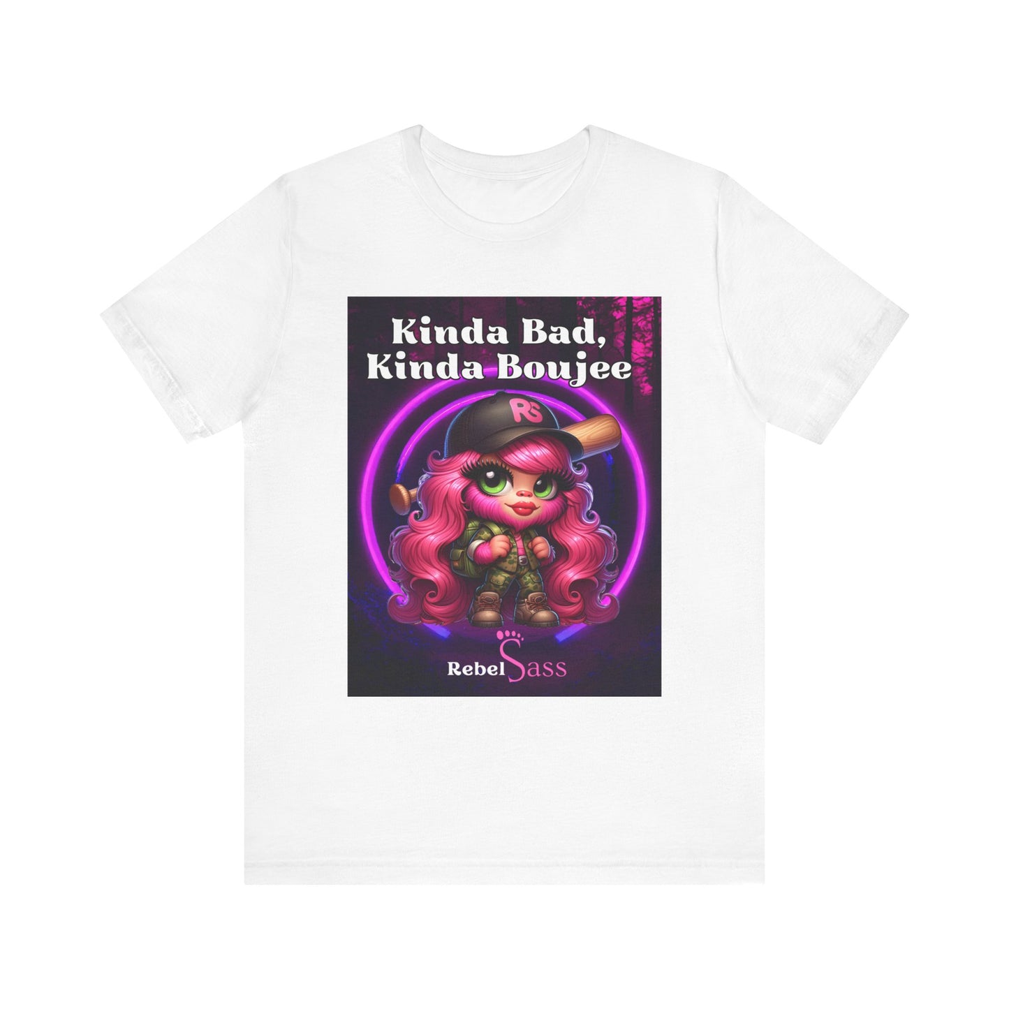 Kinda Bad, Kinda Boujee - Design -Unisex Jersey Short Sleeve Tee