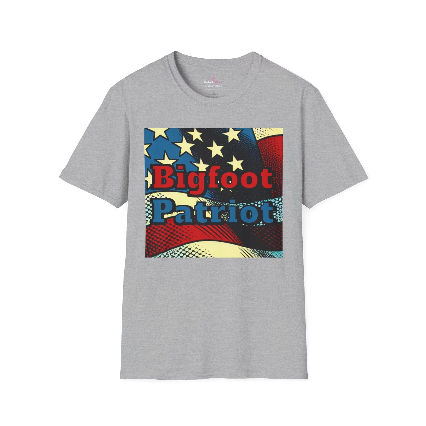 Bigfoot Patriot Design - Unisex Softstyle T-Shirt - Rebel Sass Bigfoot Shop