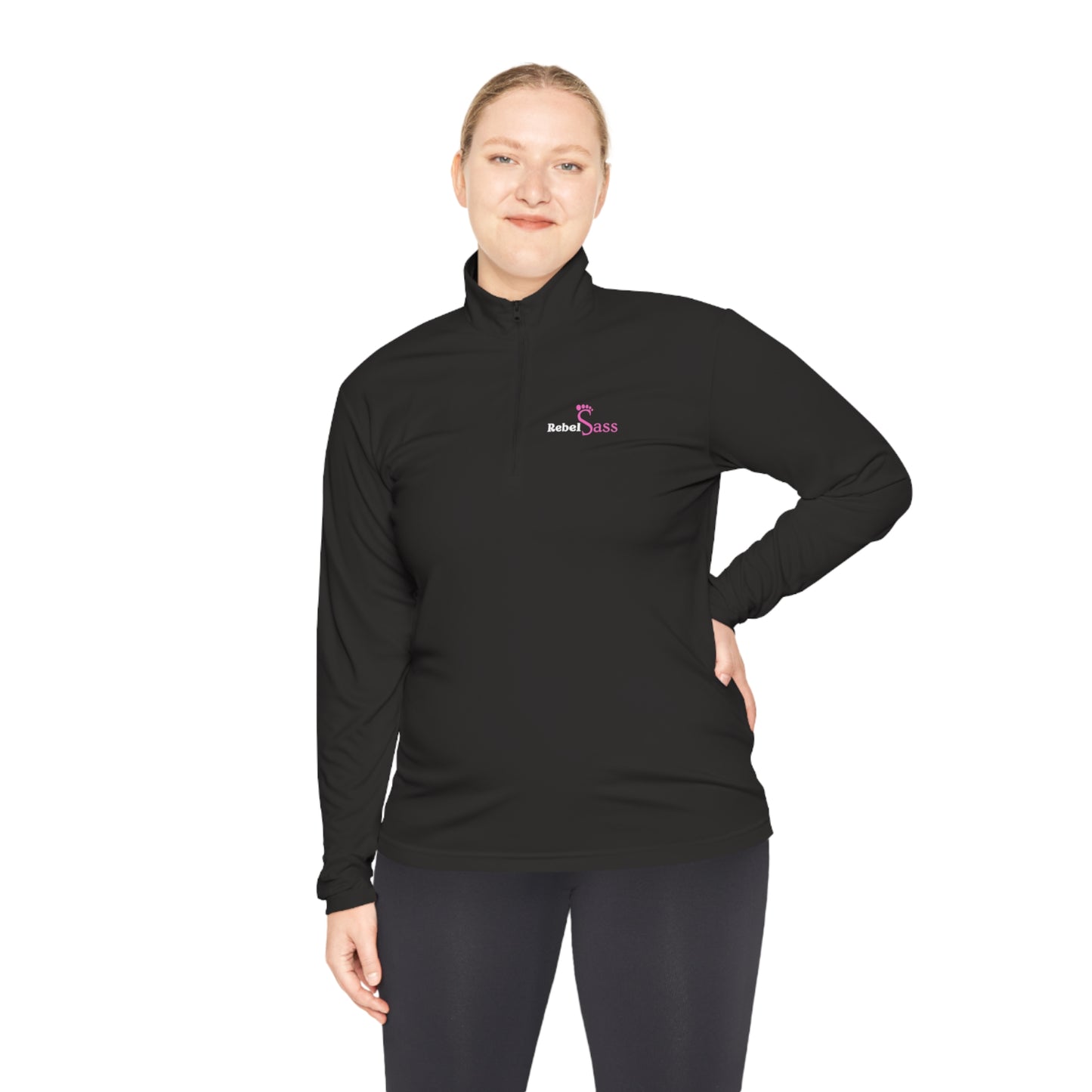 Rebel Sass Logo- 1/4 Zip Sweatshirt -  Official Insider Gear