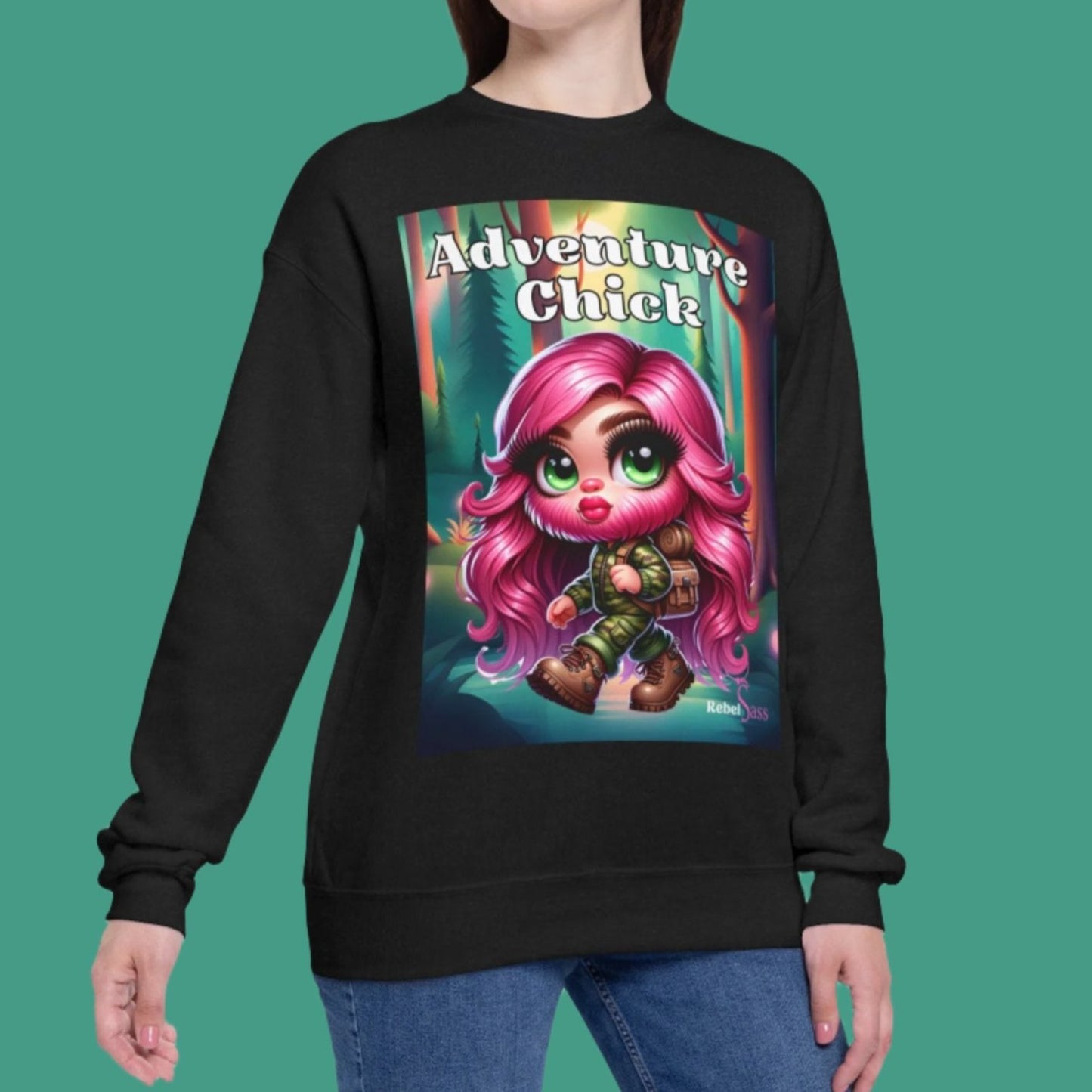 Adventure Chick Unisex Drop Shoulder Sweatshirt - Rebel Sass Bigfoot Shop