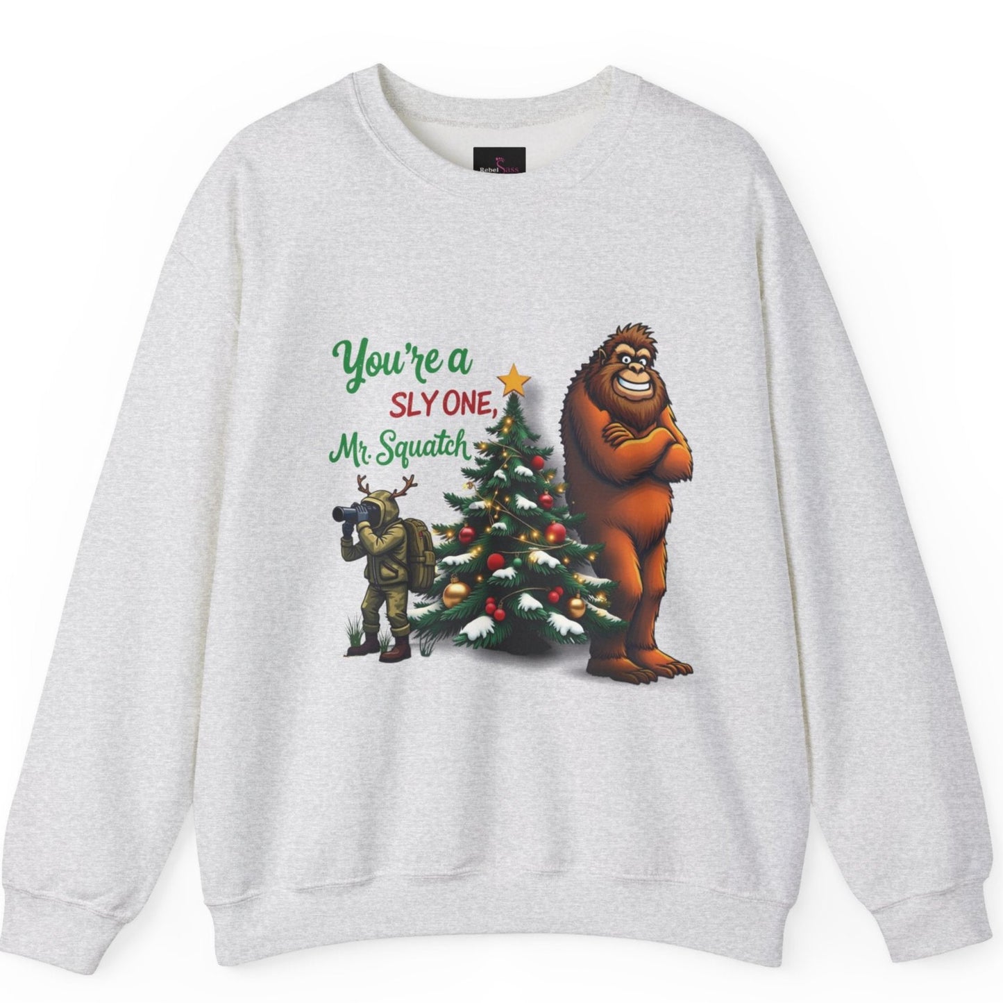 You're A Sly One Mr. Squatch - Funny Bigfoot Christmas Sweatshirt - Unisex Heavy Blend™ Crewneck Sweatshirt