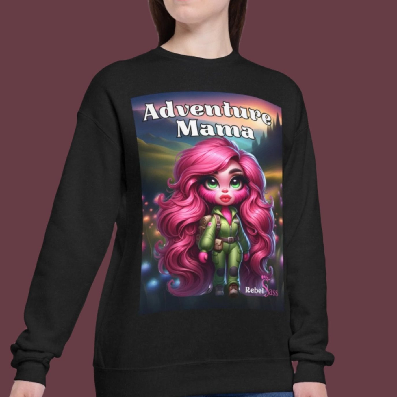 Adventure Mama Unisex Drop Shoulder Sweatshirt