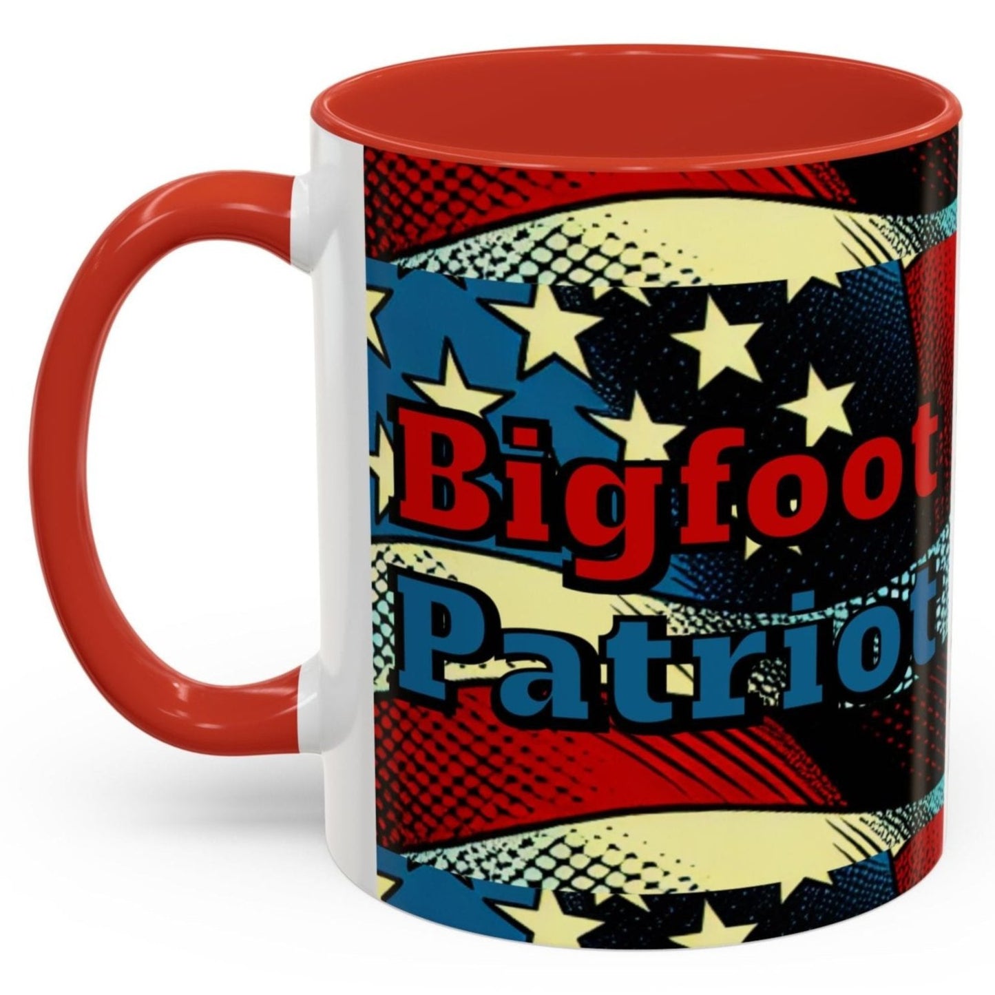 Bigfoot Patriot - Design - Accent Coffee Mug, 11oz