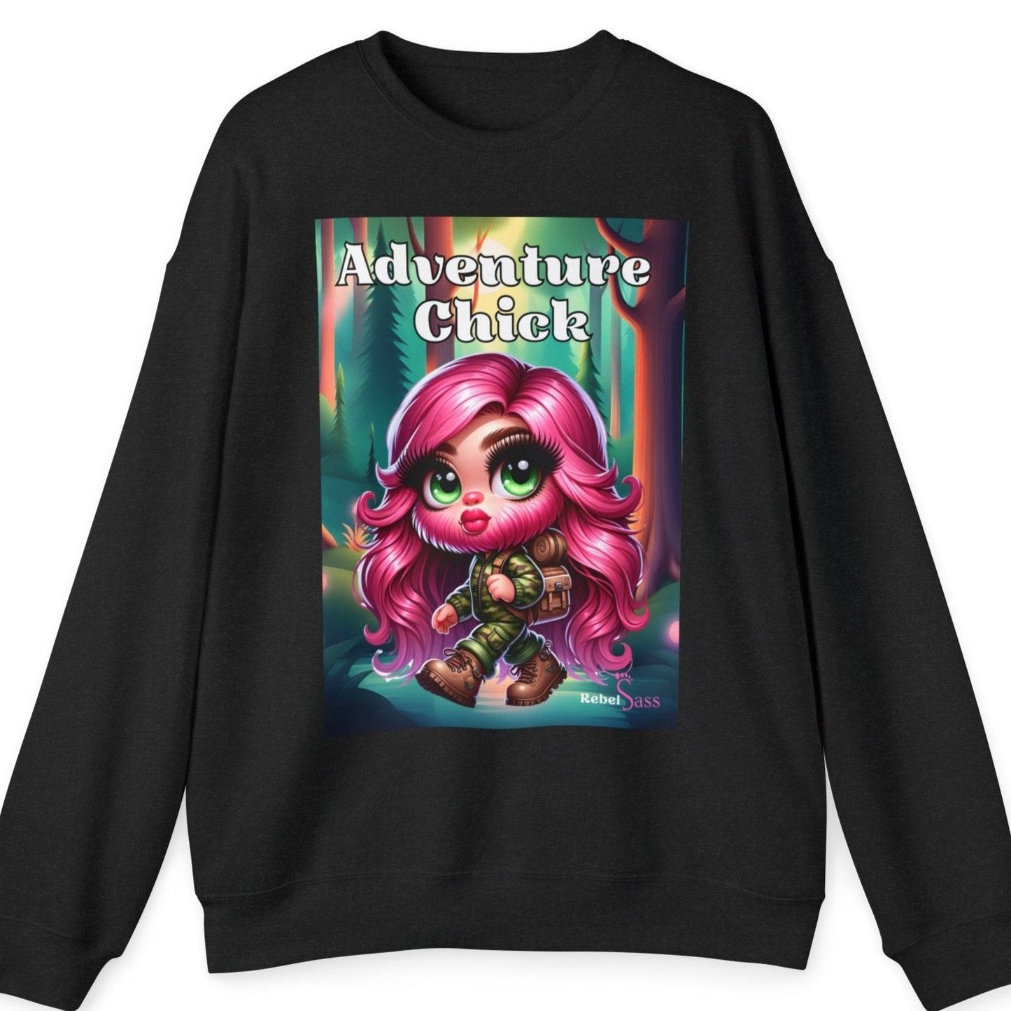 Adventure Chick Unisex Drop Shoulder Sweatshirt - Rebel Sass Bigfoot Shop