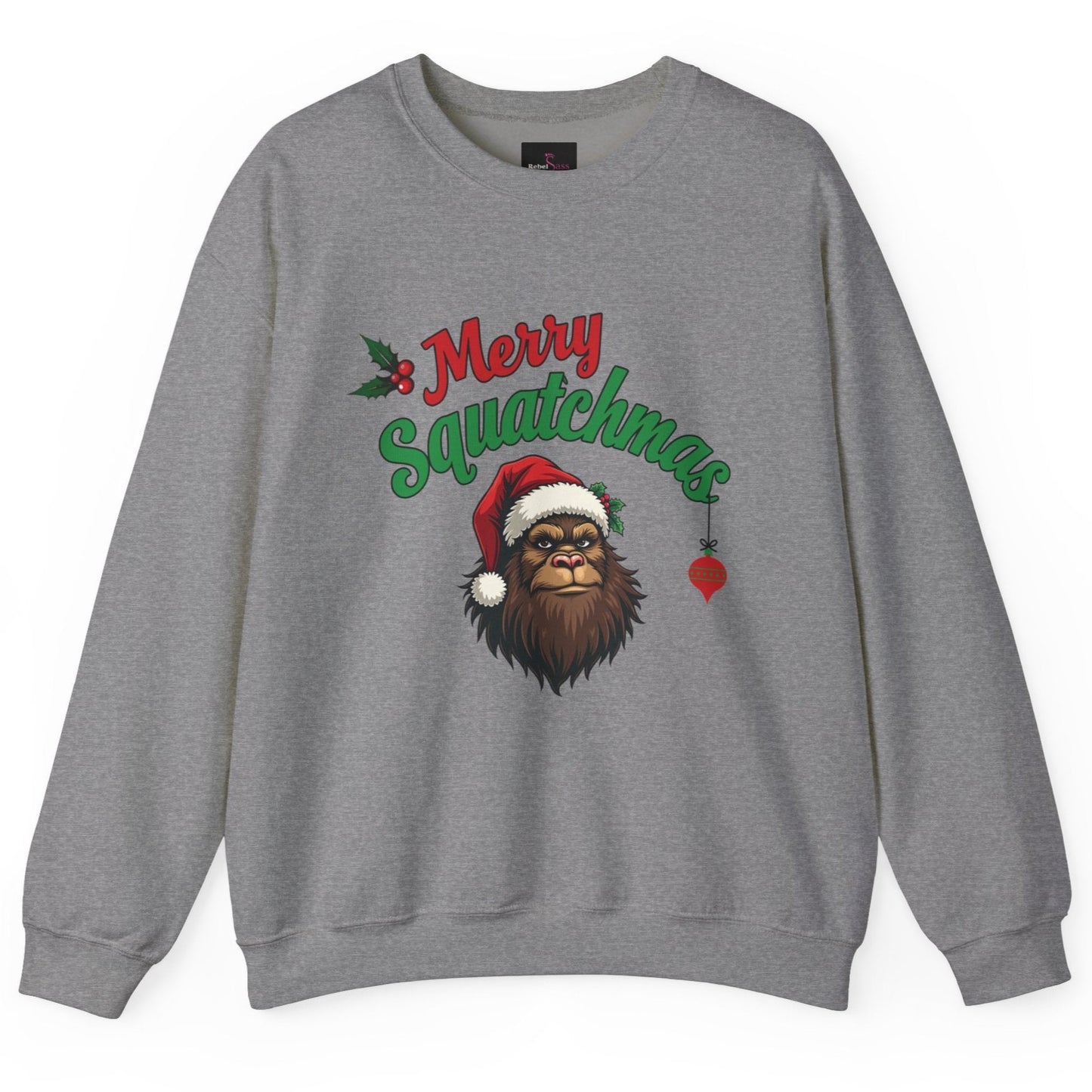 Merry Squatchmas - Funny Bigfoot Christmas Sweatshirt - Unisex Heavy Blend™ Crewneck Sweatshirt