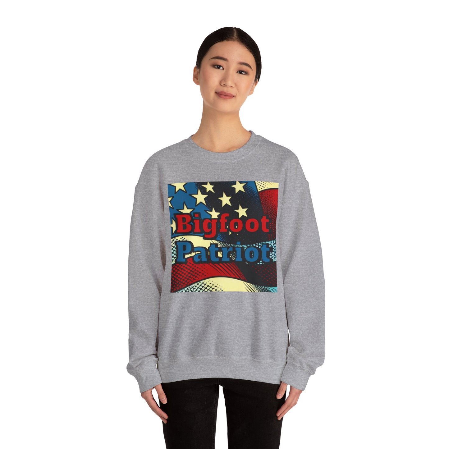 Bigfoot Patriot - Design - Unisex Garment-Dyed Sweatshirt - Rebel Sass Bigfoot Shop