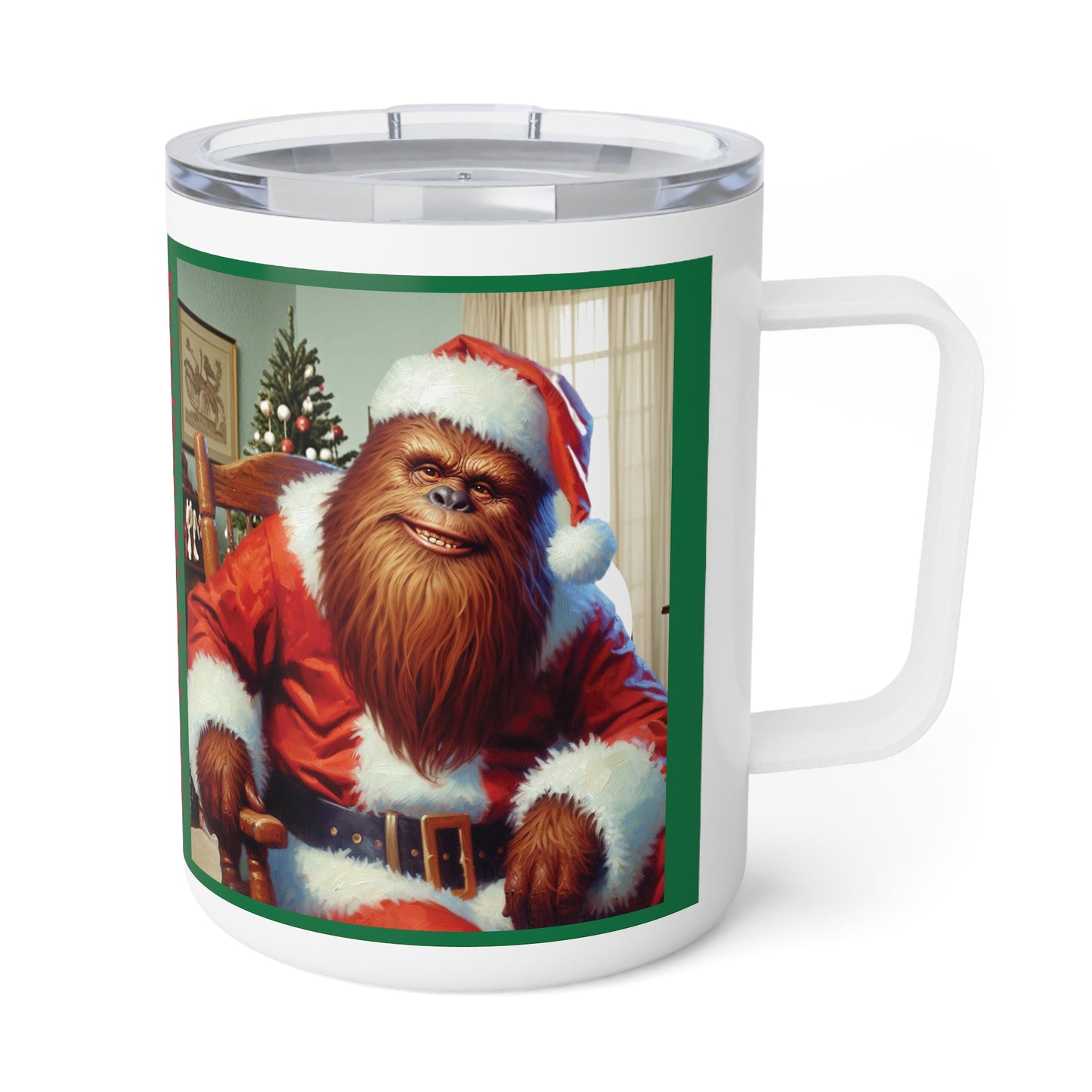 Good 'Ol St. Squatcholas'-  Bigfoot Sasquatch Christmas- Insulated Coffee Mug, 10oz