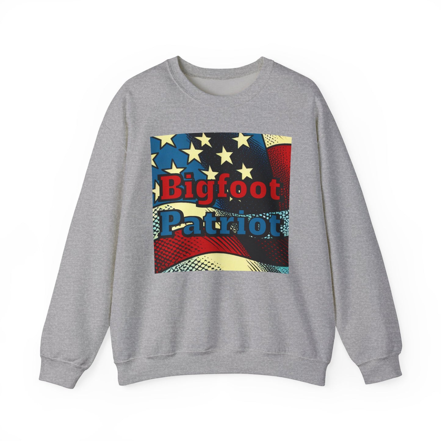 Bigfoot Patriot - Design - Unisex Garment-Dyed Sweatshirt - Rebel Sass Bigfoot Shop