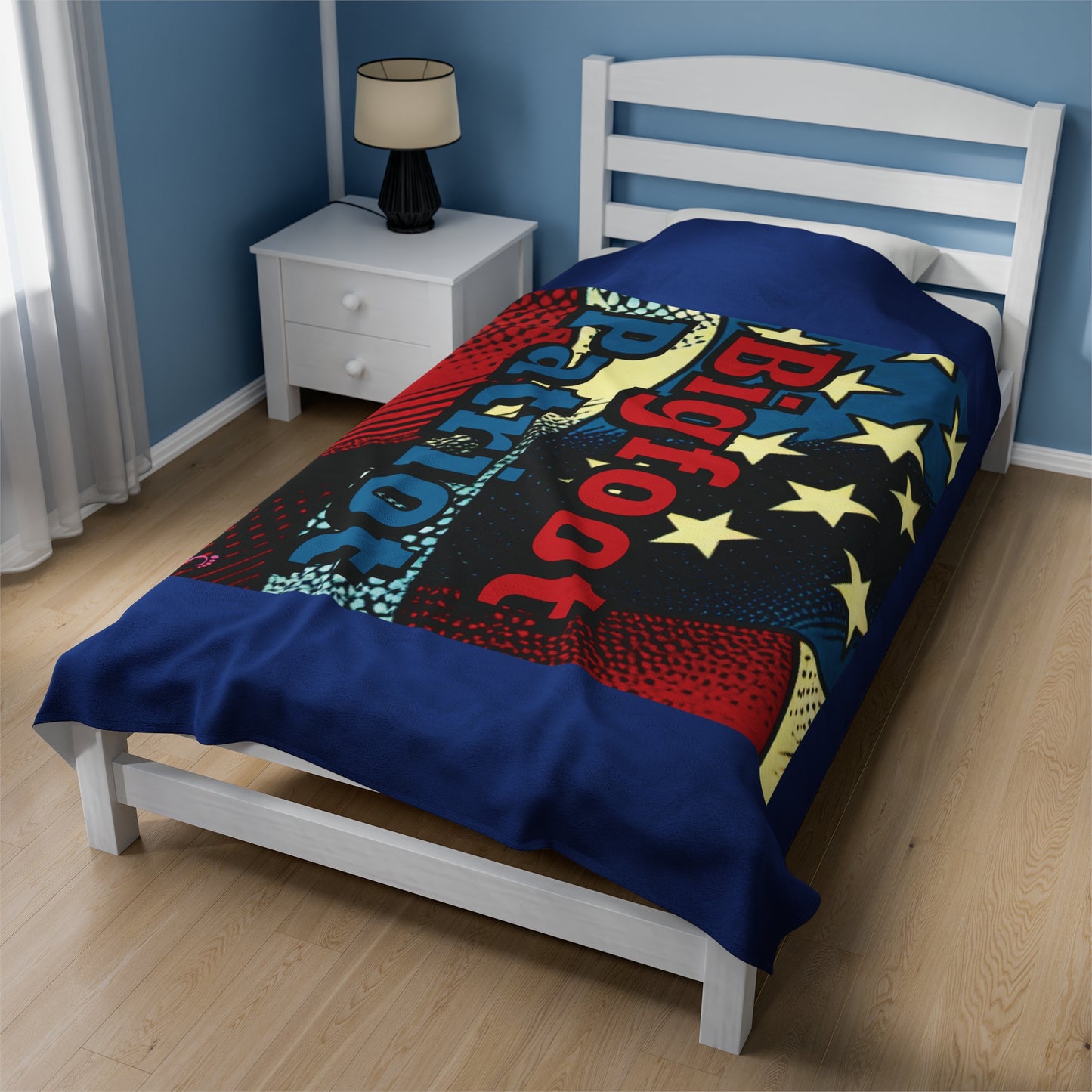 Bigfoot Patriot - Design - Velveteen Plush Blanket