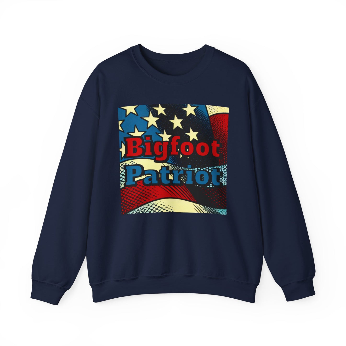 Bigfoot Patriot - Design - Unisex Garment-Dyed Sweatshirt - Rebel Sass Bigfoot Shop