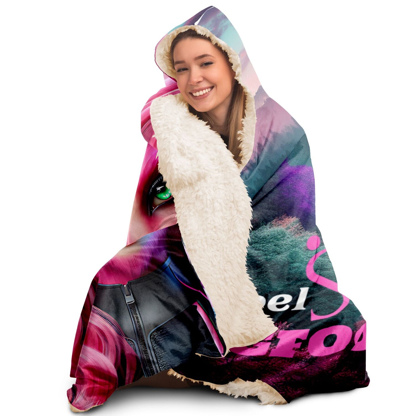 Hooded Blanket  Rebel Sass Bigfoot- AOP (All-Over-Print)