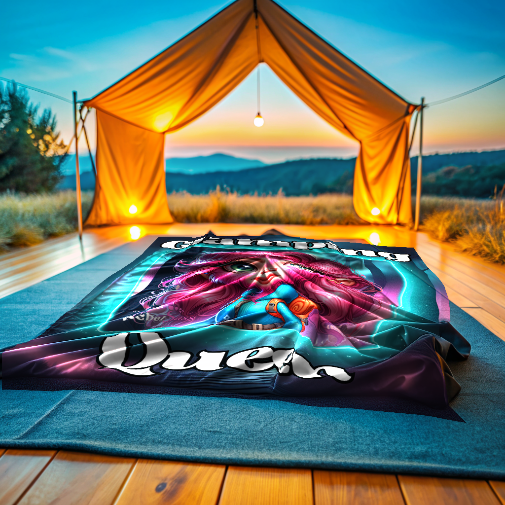 Glamping Queen -Velveteen Plush Blanket-Rebel Sass Bigfoot