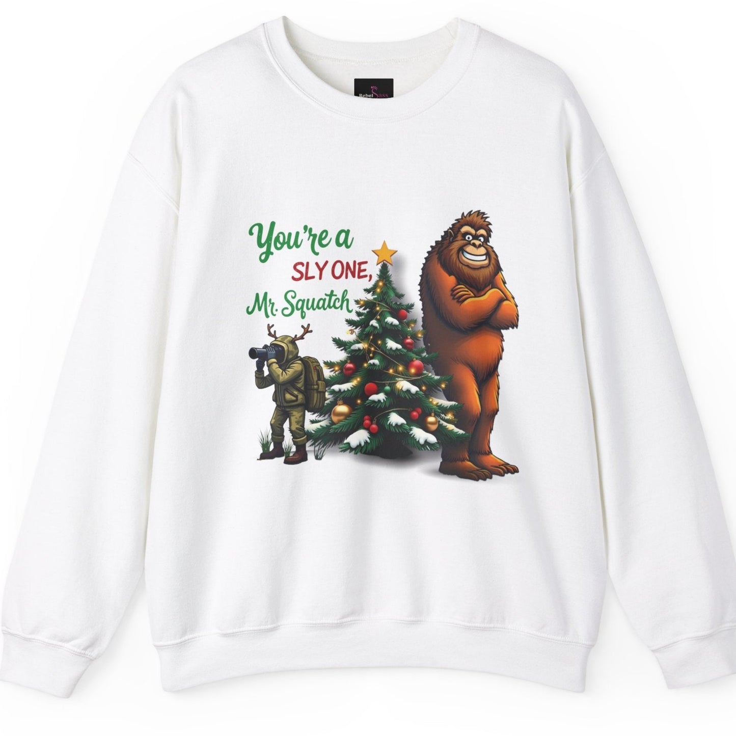 You're A Sly One Mr. Squatch - Funny Bigfoot Christmas Sweatshirt - Unisex Heavy Blend™ Crewneck Sweatshirt