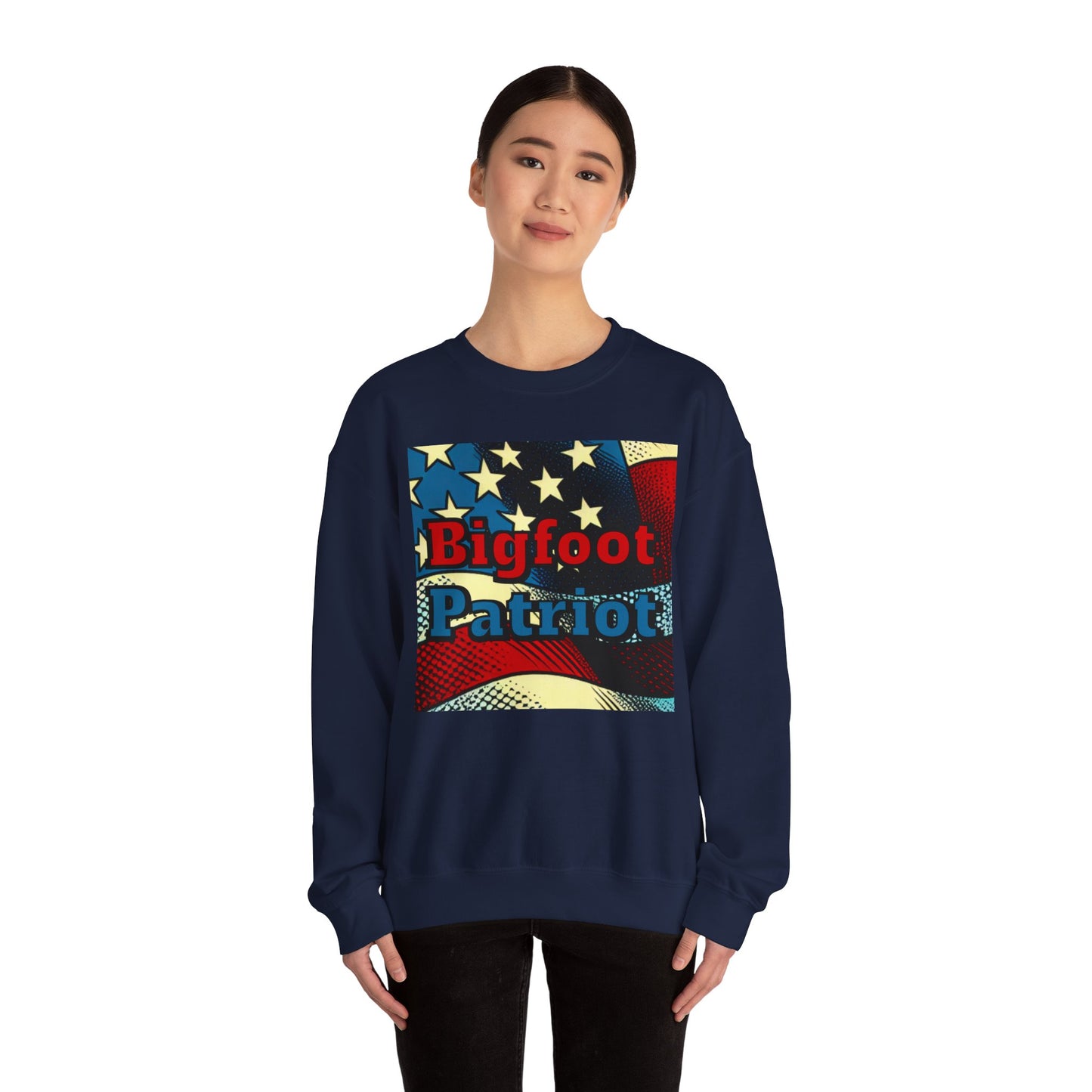 Bigfoot Patriot - Design - Unisex Garment-Dyed Sweatshirt - Rebel Sass Bigfoot Shop