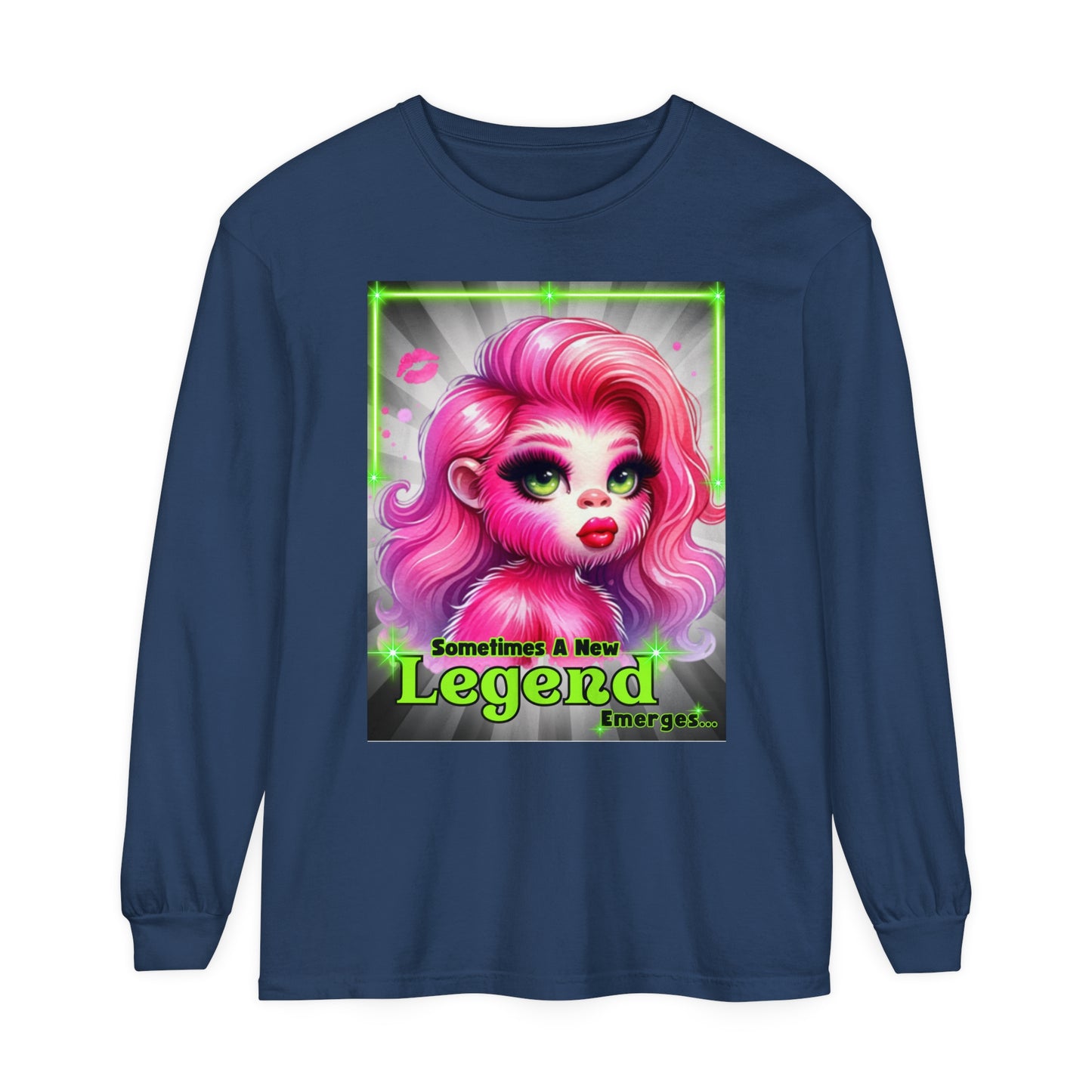 Sometimes A New Legend Emerges - Unisex Garment-dyed Long Sleeve T-Shirt