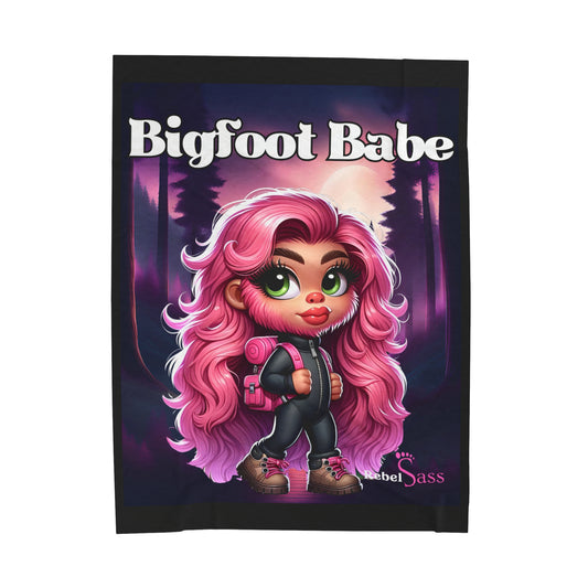 Bigfoot Babe - Velveteen Plush Blanket-Rebel Sass Bigfoot -