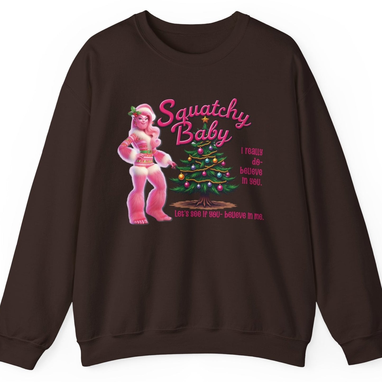 Squatchy Baby - Bigfoot Christmas Sweatshirt - Unisex Crewneck Sweatshirt