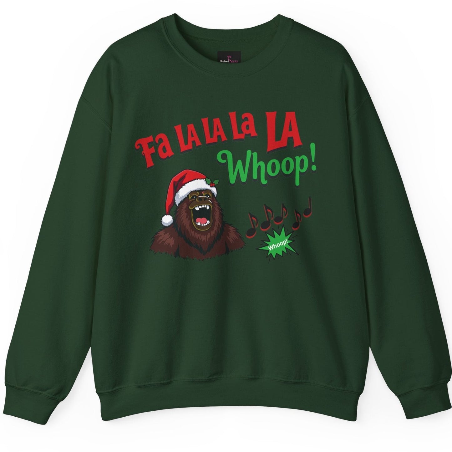 Fa La La La La Whoop - Funny Bigfoot Christmas Sweatshirt - Unisex Heavy Blend™ Crewneck Sweatshirt