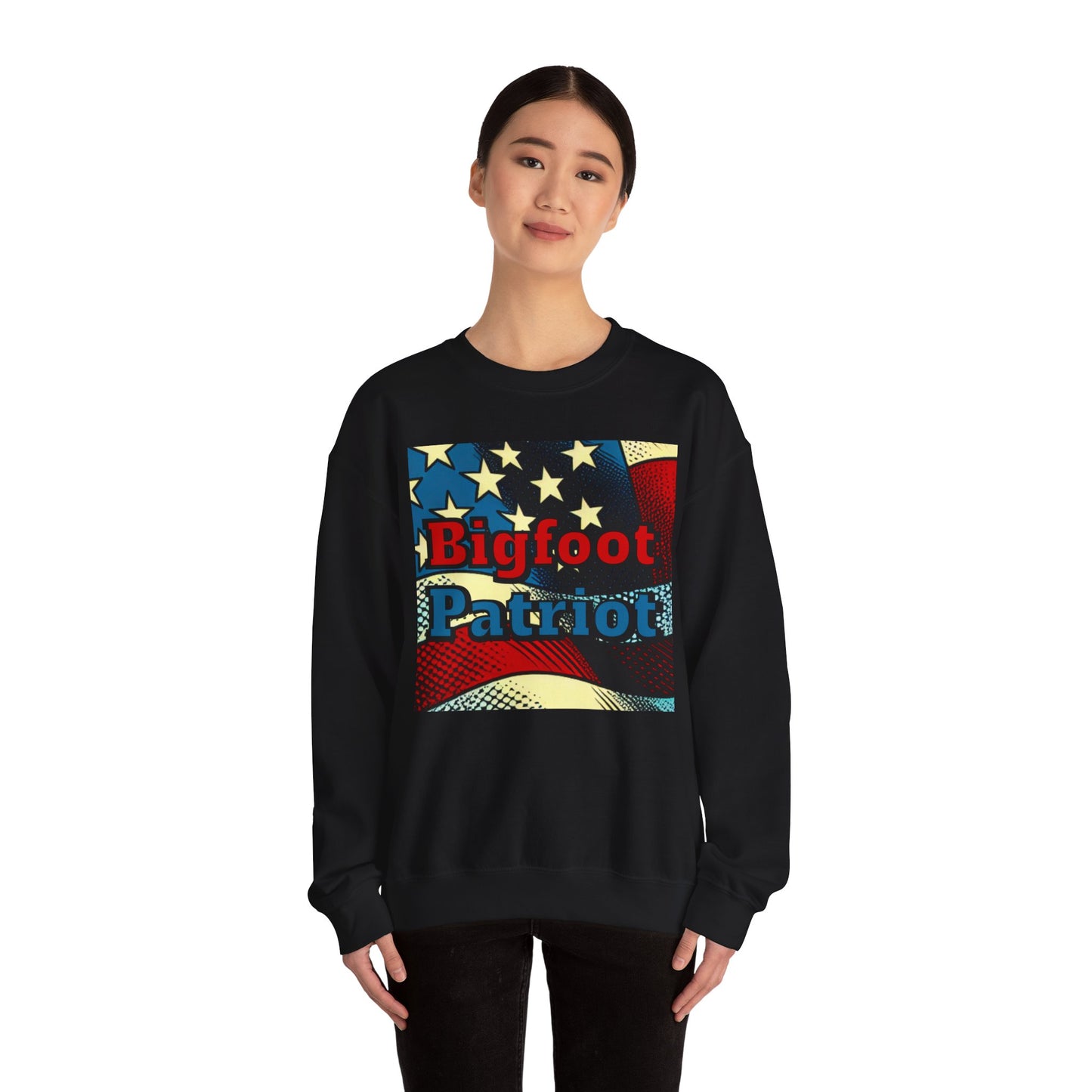 Bigfoot Patriot - Design - Unisex Garment-Dyed Sweatshirt - Rebel Sass Bigfoot Shop