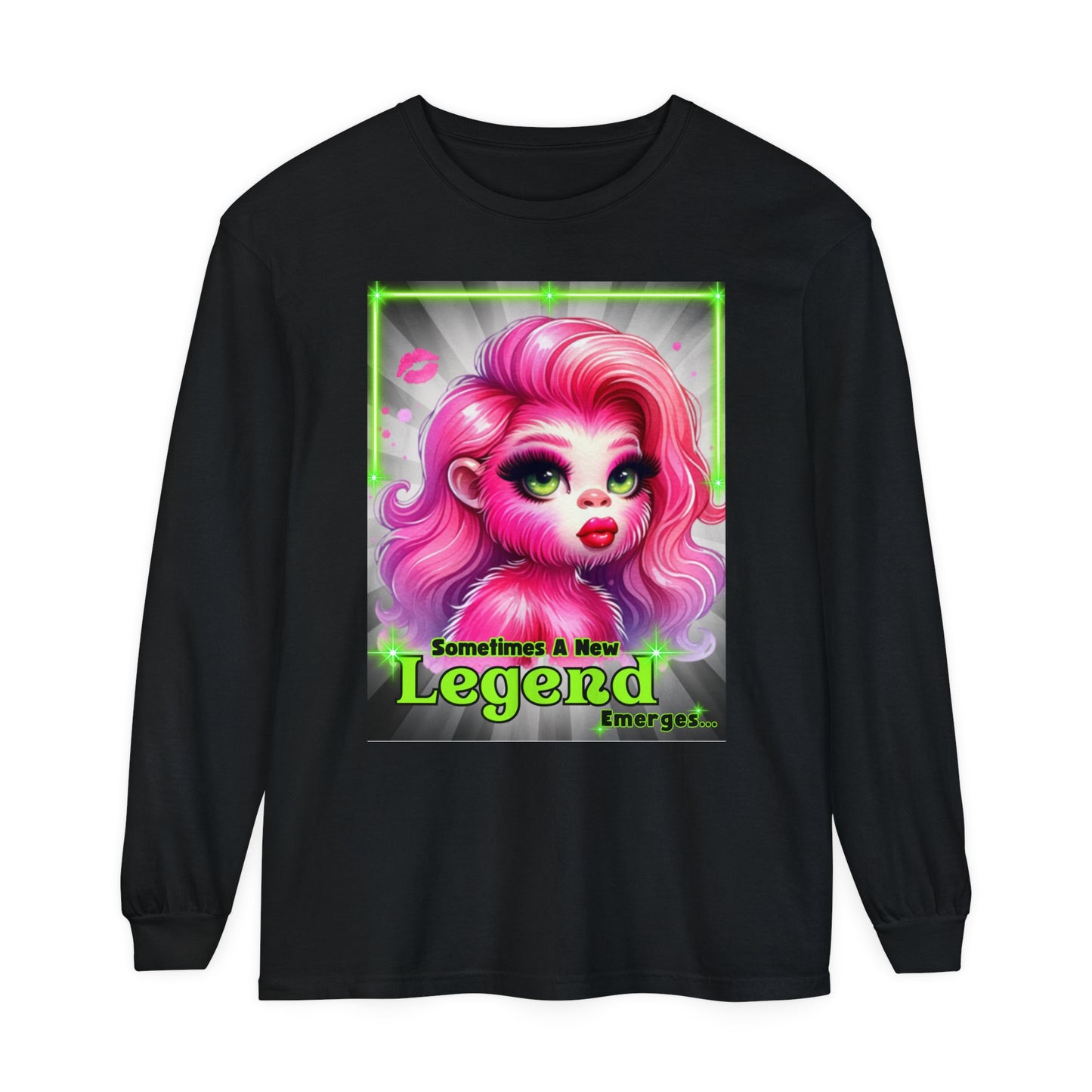 Sometimes A New Legend Emerges - Unisex Garment-dyed Long Sleeve T-Shirt