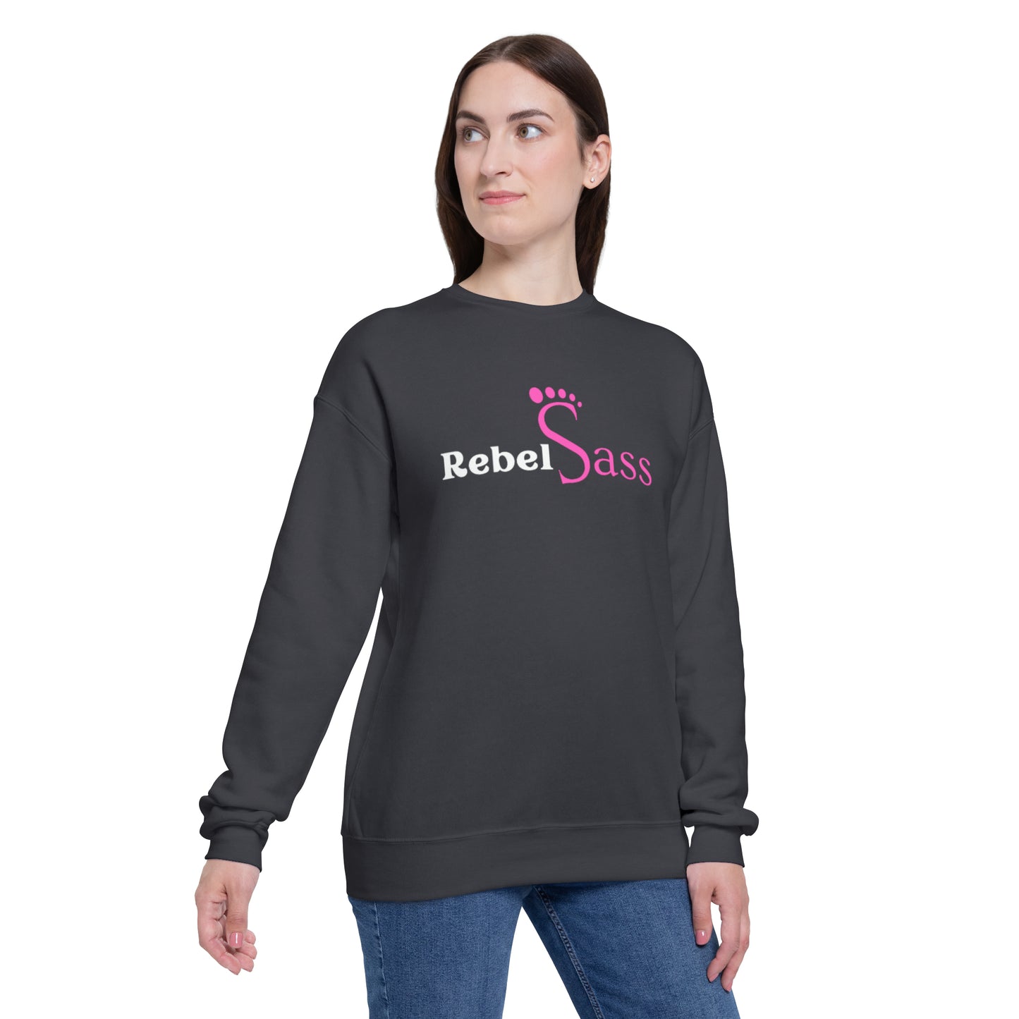 Rebel Sass Logo - Unisex Drop Shoulder Sweatshirt