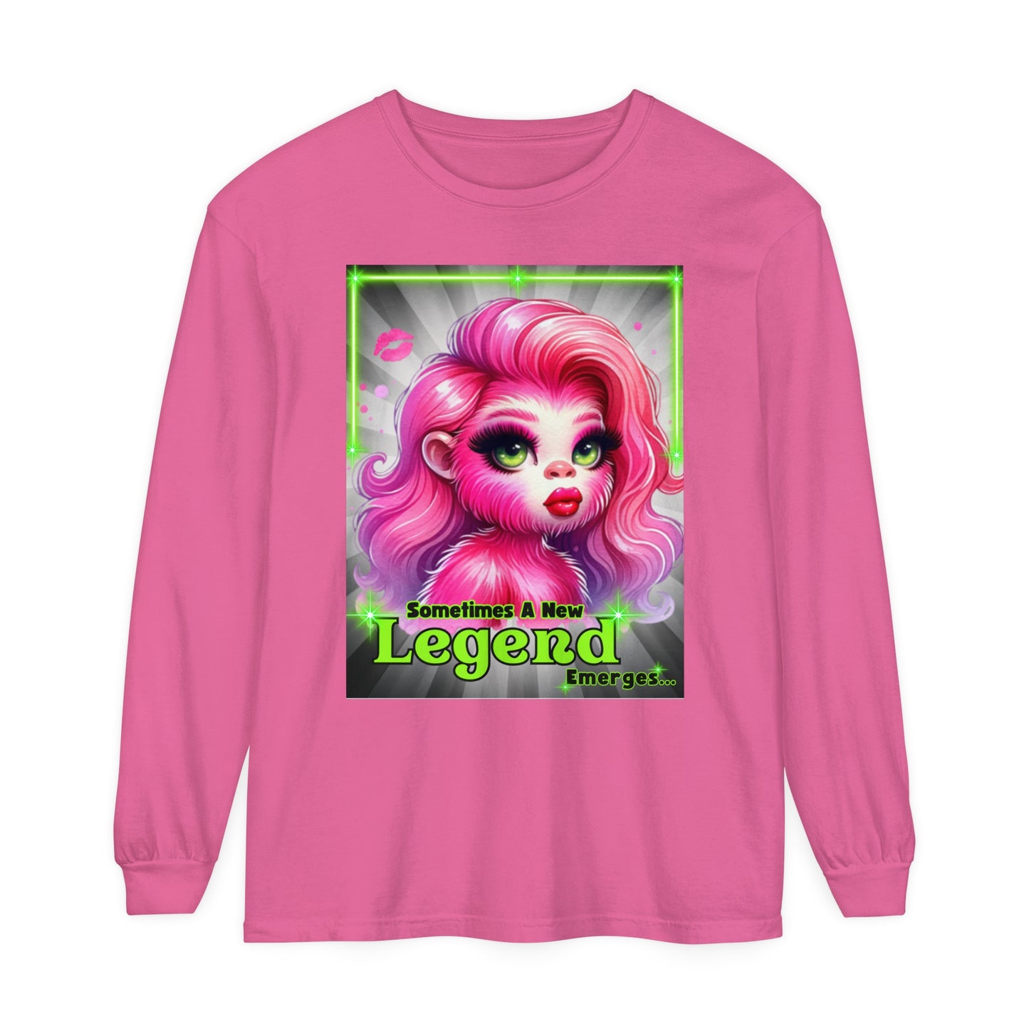 Sometimes A New Legend Emerges - Unisex Garment-dyed Long Sleeve T-Shirt