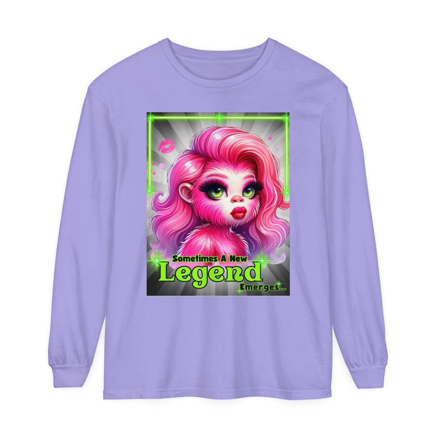 Sometimes A New Legend Emerges - Unisex Garment-dyed Long Sleeve T-Shirt