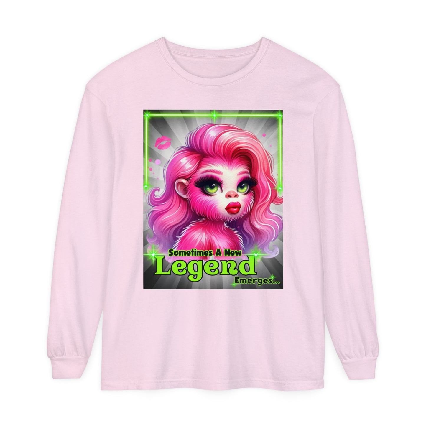 Sometimes A New Legend Emerges - Unisex Garment-dyed Long Sleeve T-Shirt