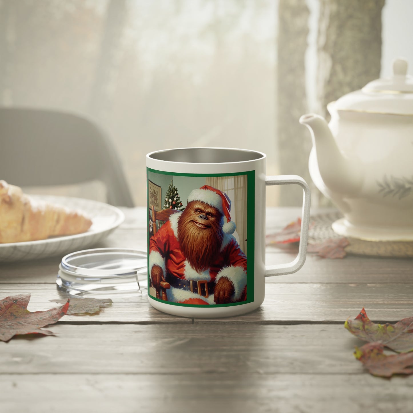 Good 'Ol St. Squatcholas'-  Bigfoot Sasquatch Christmas- Insulated Coffee Mug, 10oz