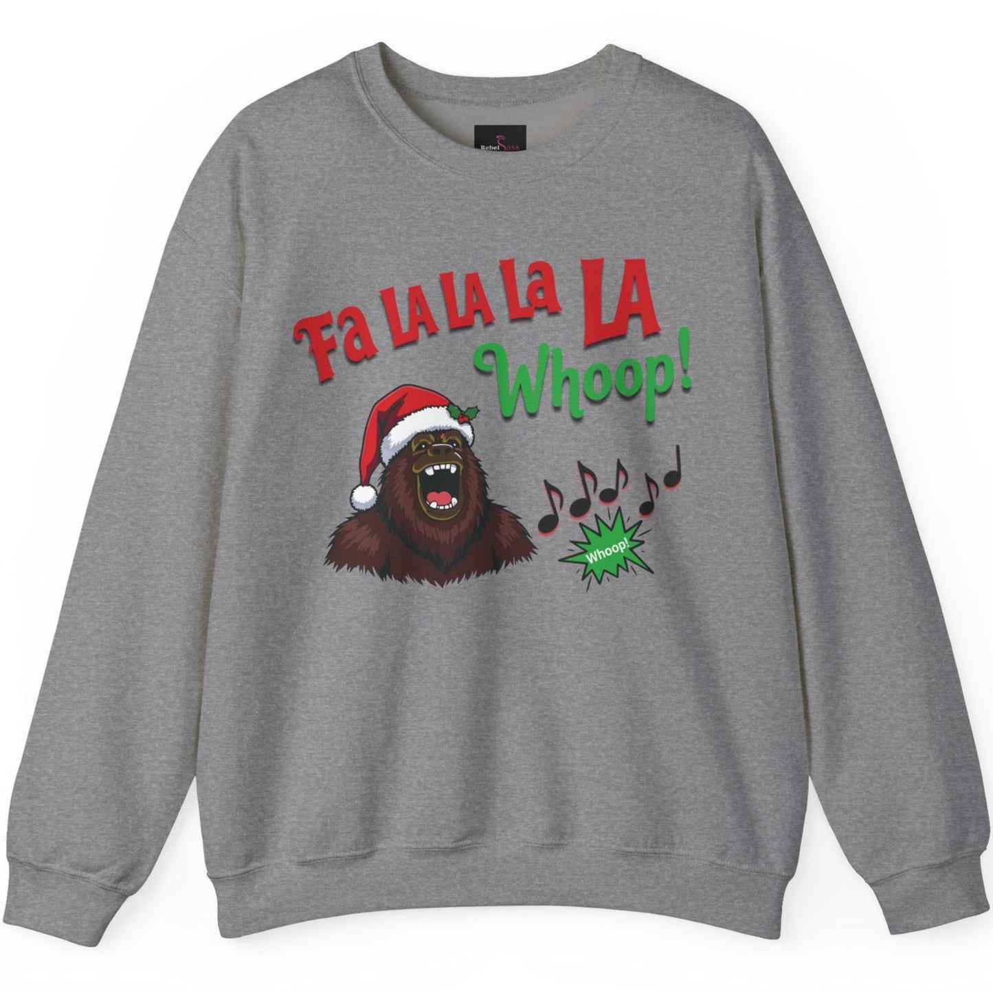 Fa La La La La Whoop - Funny Bigfoot Christmas Sweatshirt - Unisex Heavy Blend™ Crewneck Sweatshirt