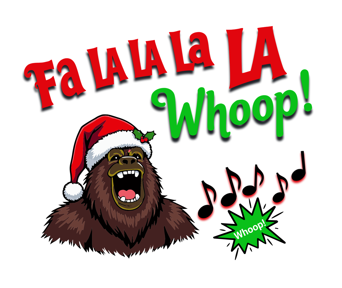 Fa La La La La Whoop - Funny Bigfoot Christmas Sweatshirt - Unisex Heavy Blend™ Crewneck Sweatshirt