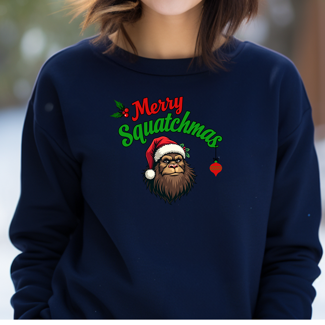 Merry Squatchmas - Funny Bigfoot Christmas Sweatshirt - Unisex Heavy Blend™ Crewneck Sweatshirt