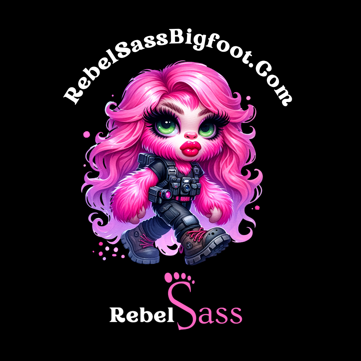 Rebel Sass Logo- 1/4 Zip Sweatshirt -  Official Insider Gear